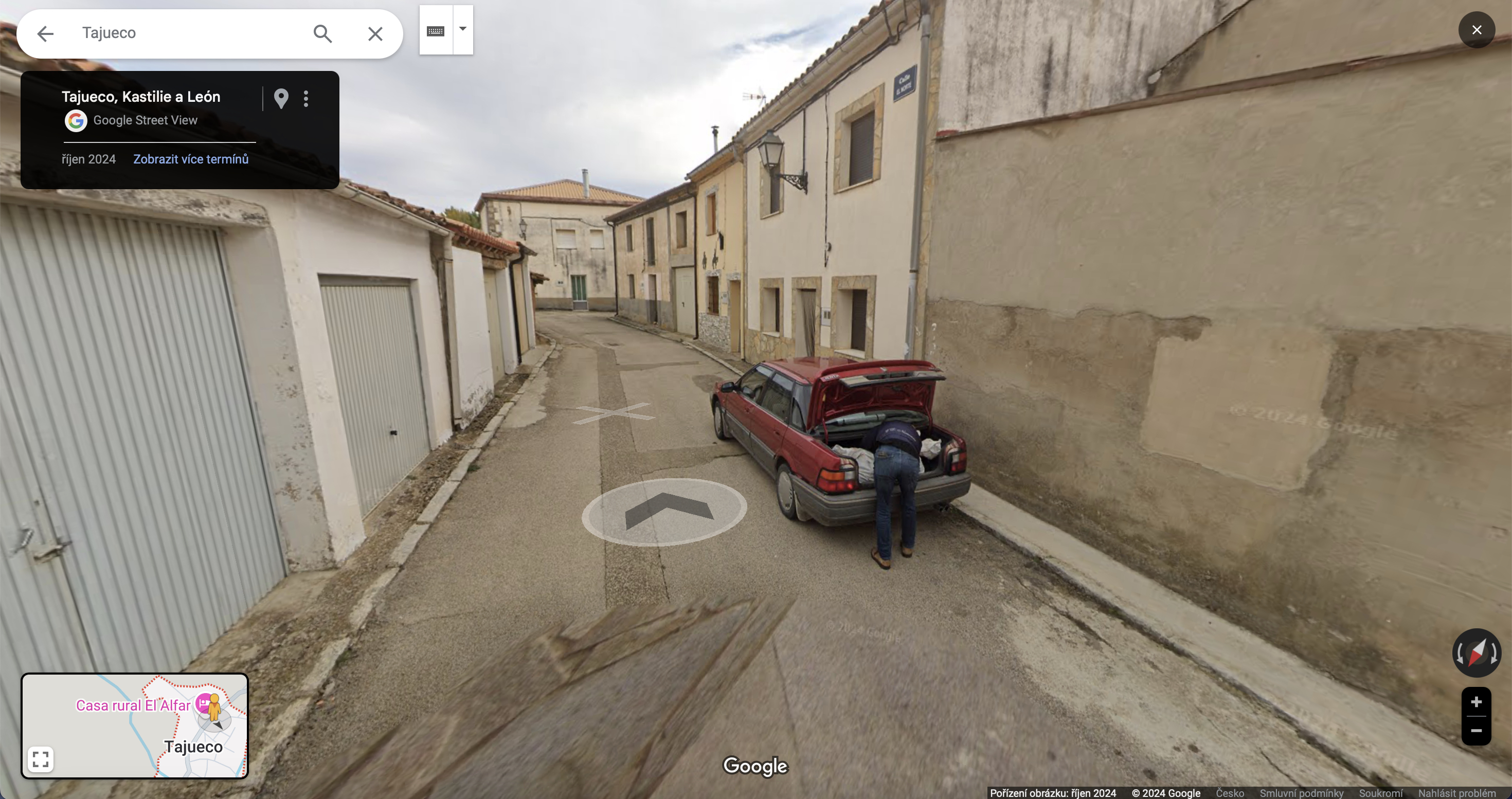 google street view car open trunk