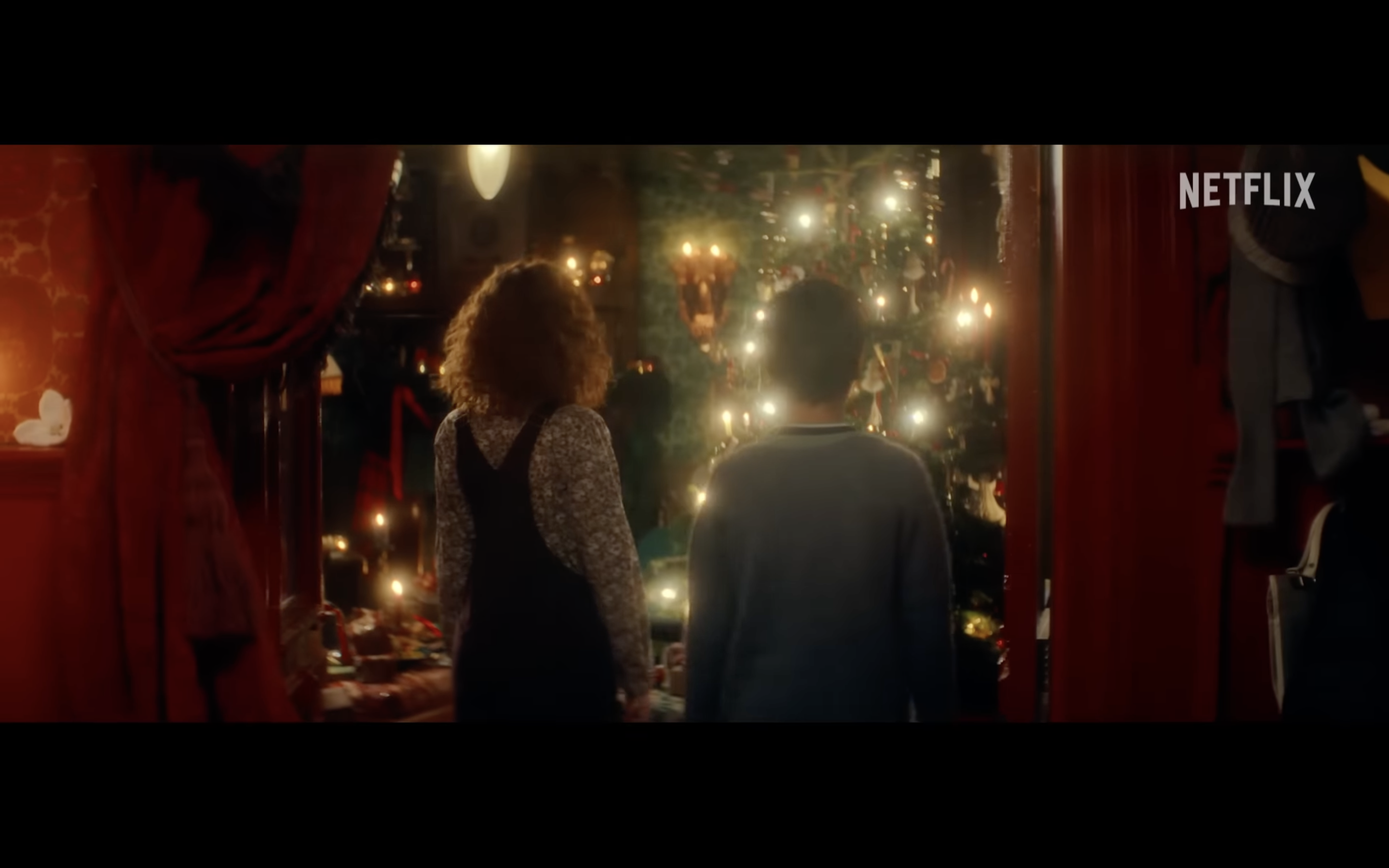 holiday scene with lights