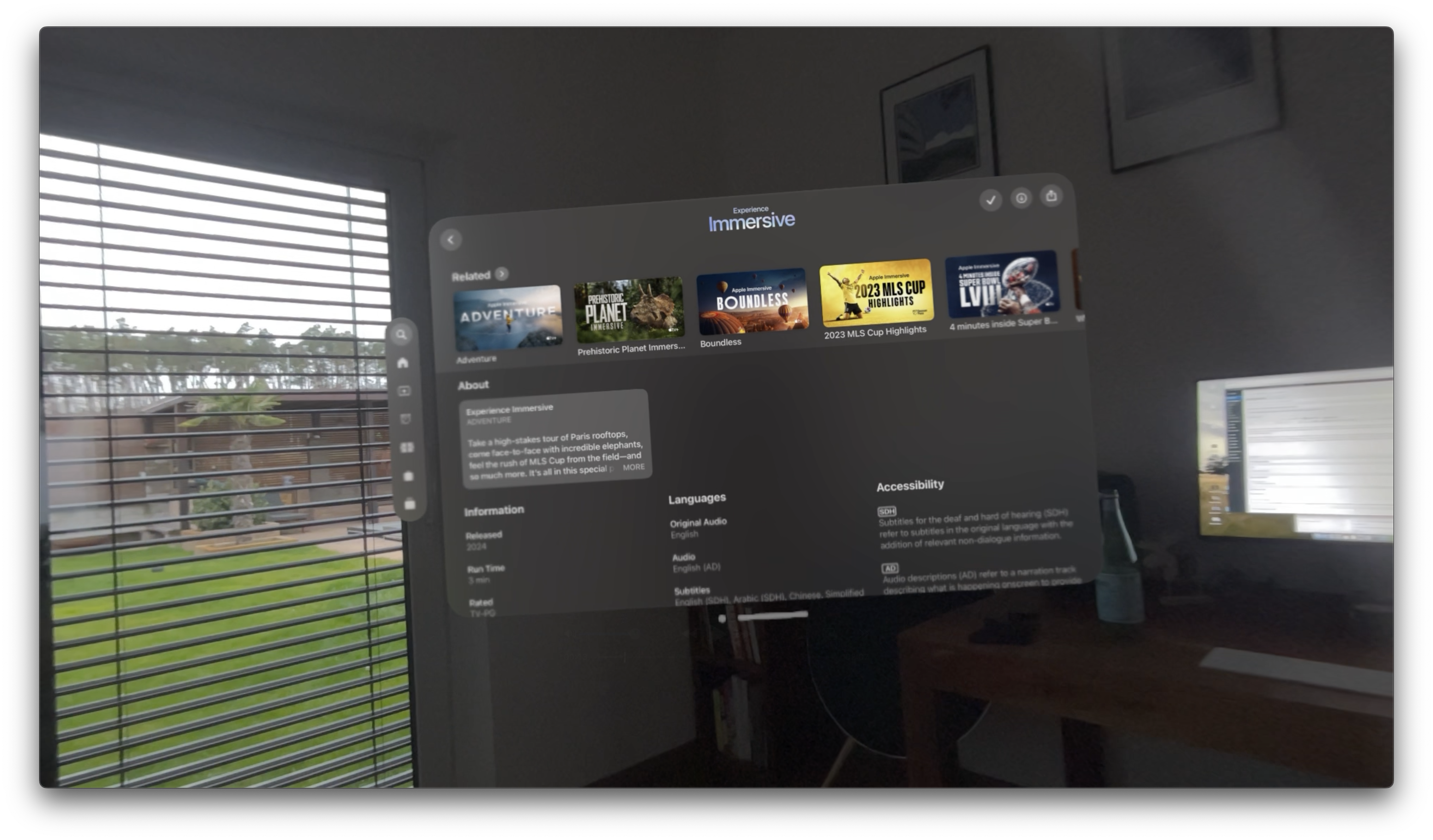 immersive content selection
