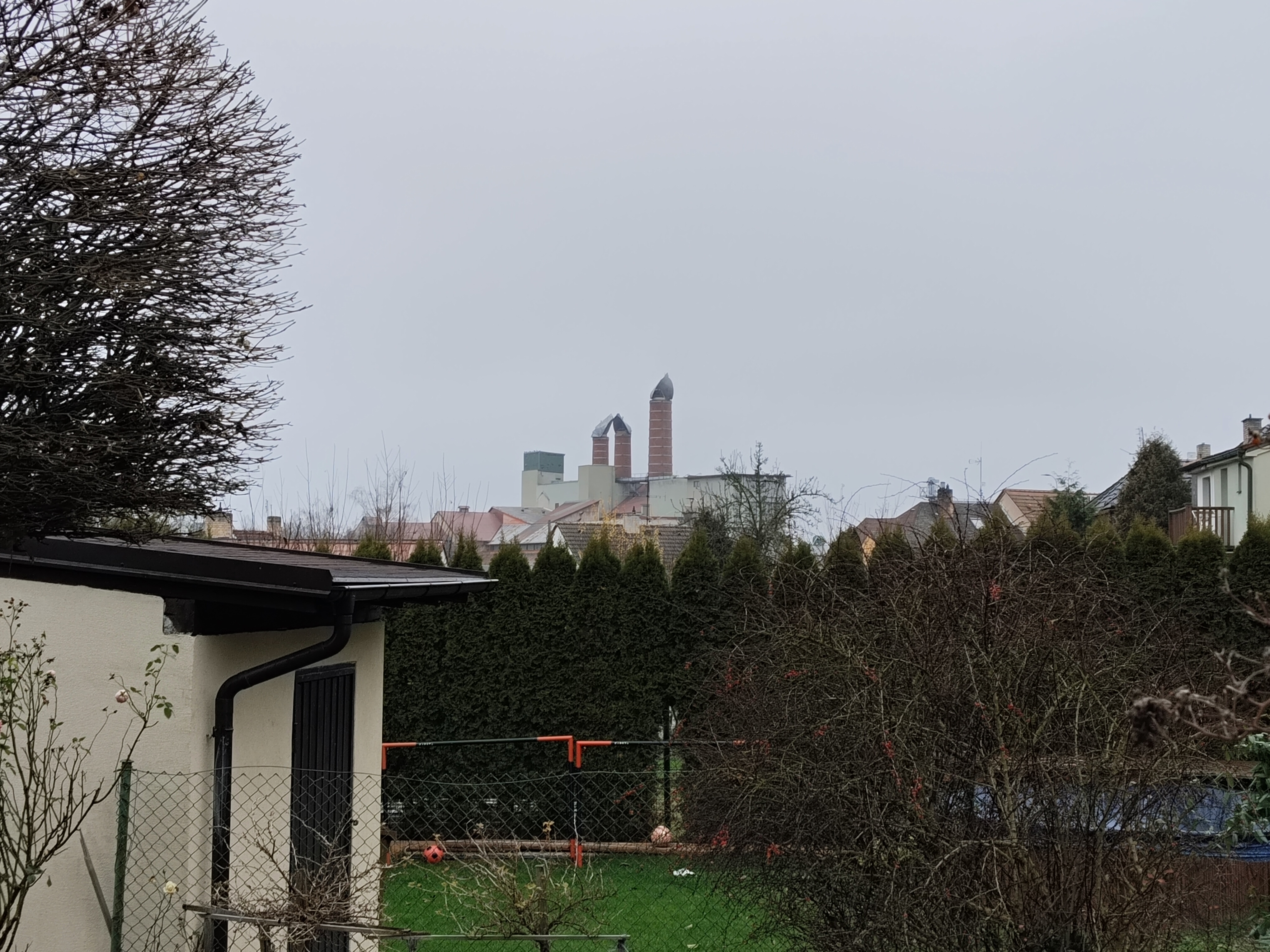 industrial chimneys closeup