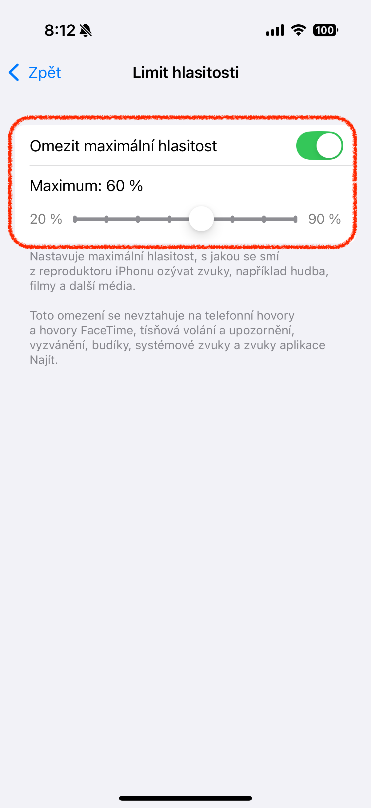 iphone volume limit adjustment