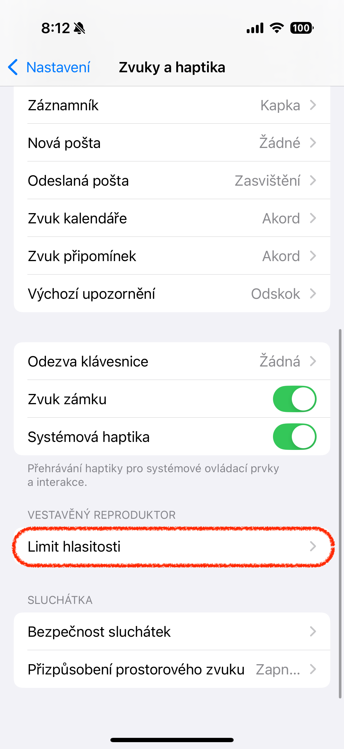 iphone volume limit option