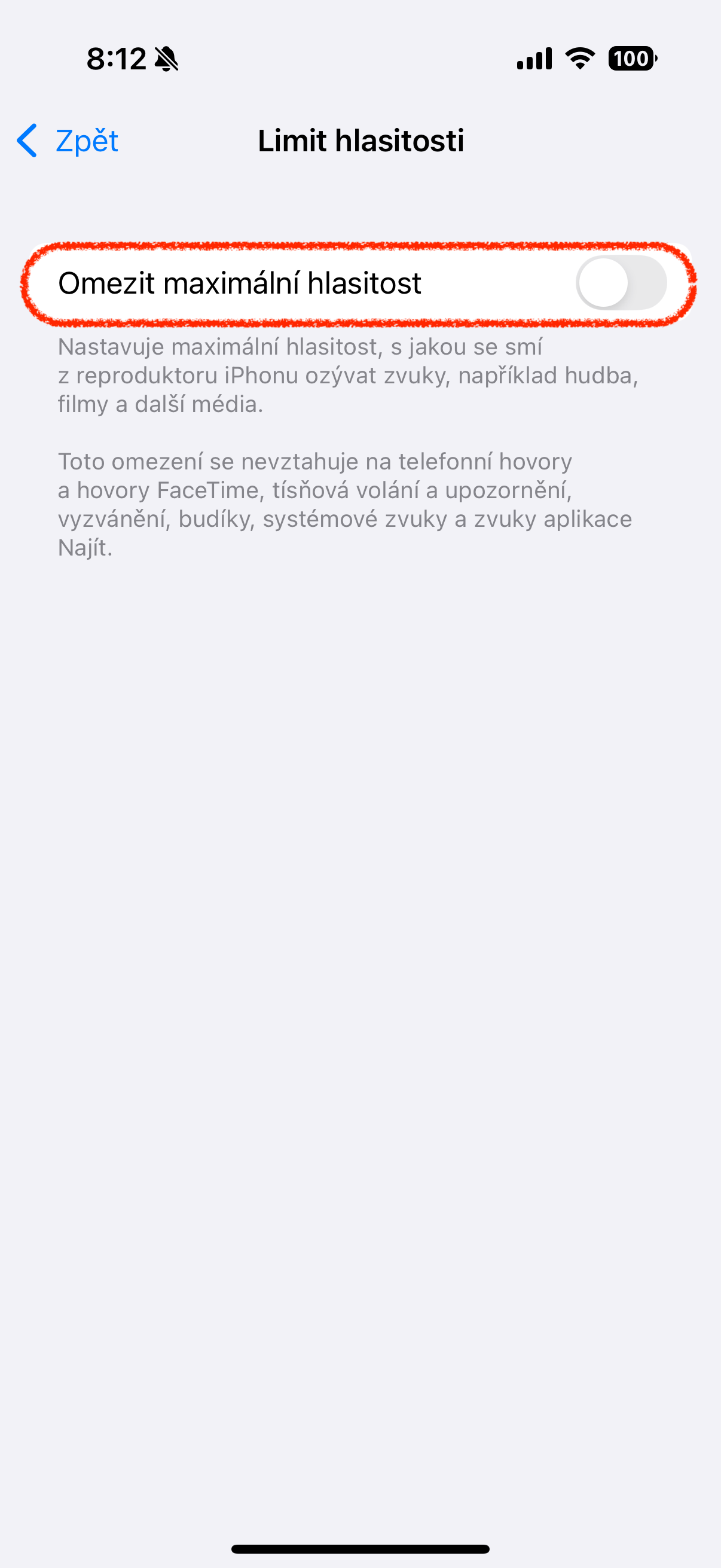 iphone volume limit settings