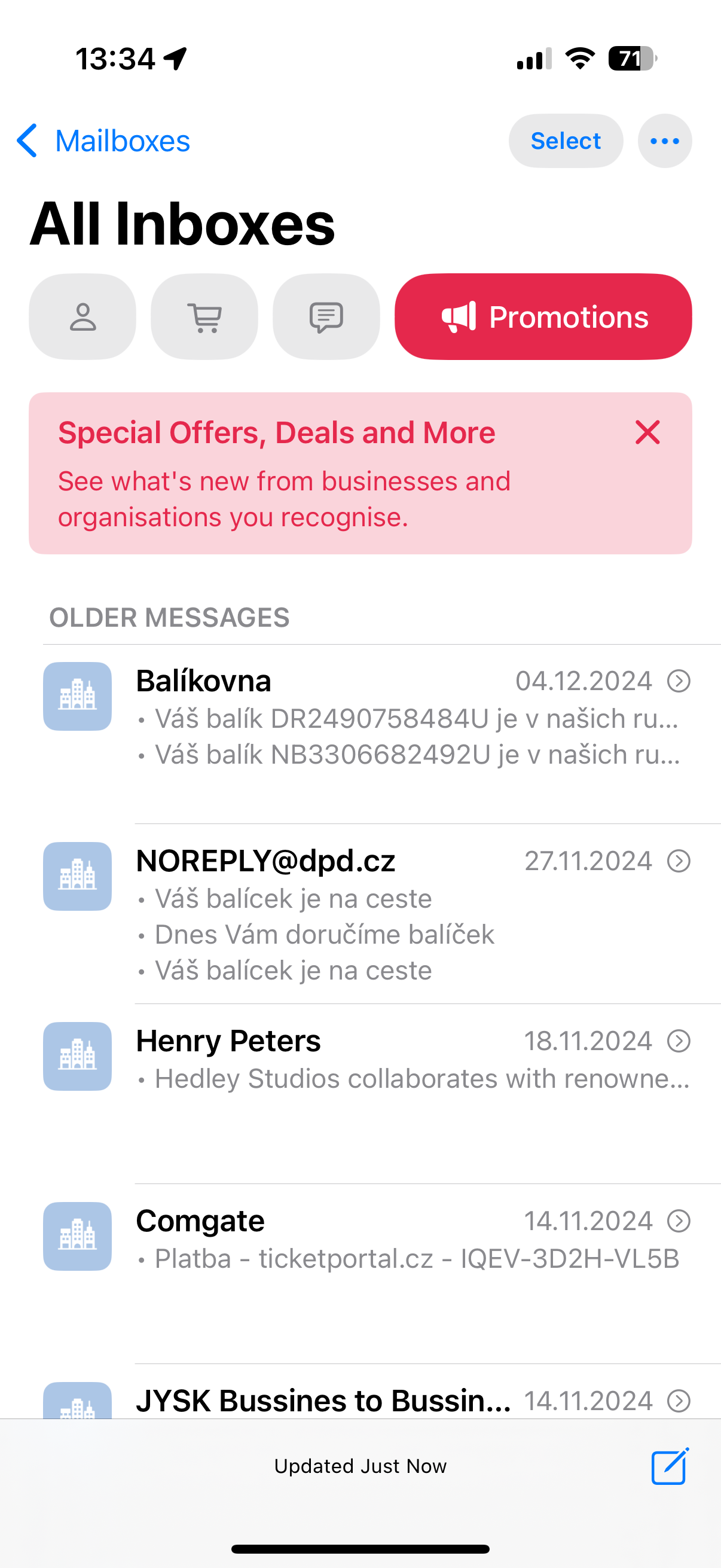 mailbox promotions tab