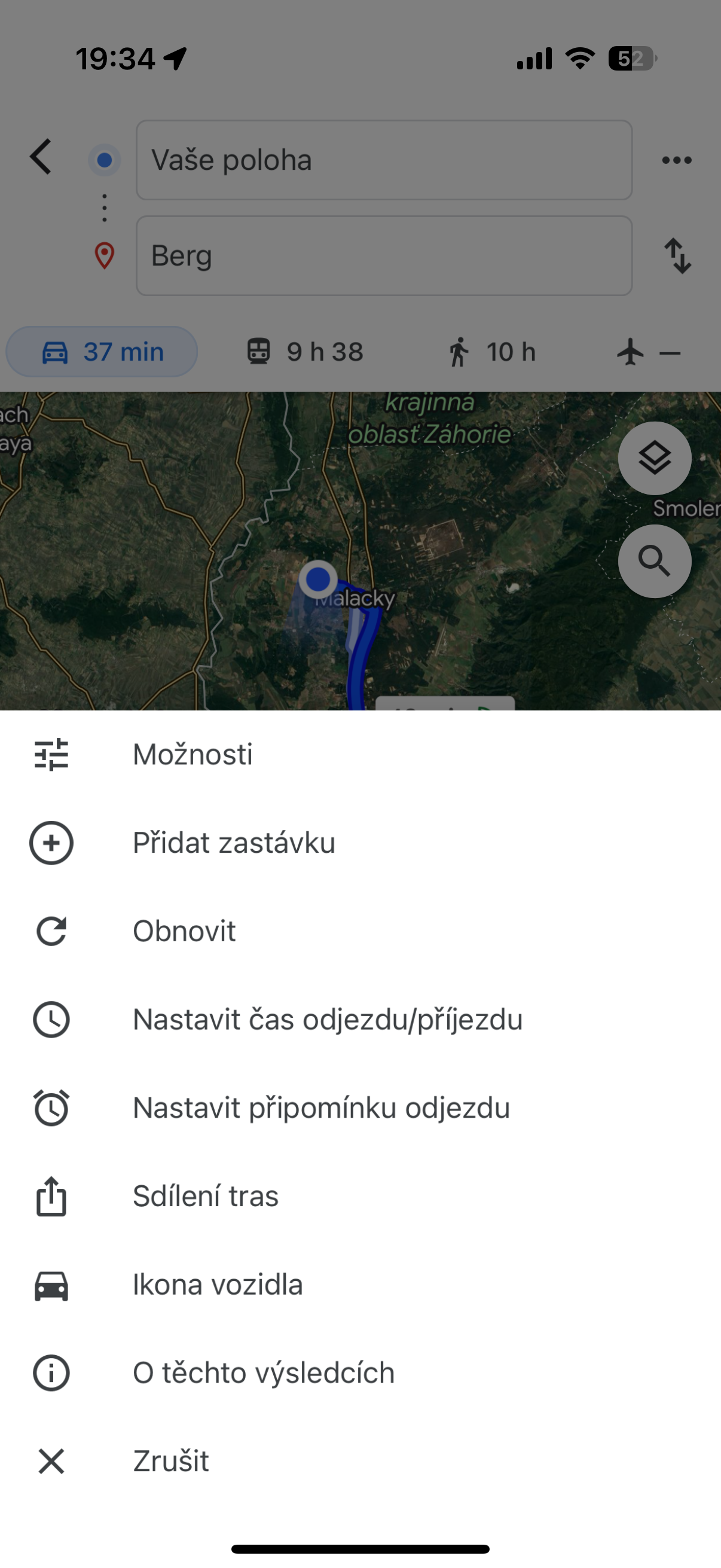 map navigation options