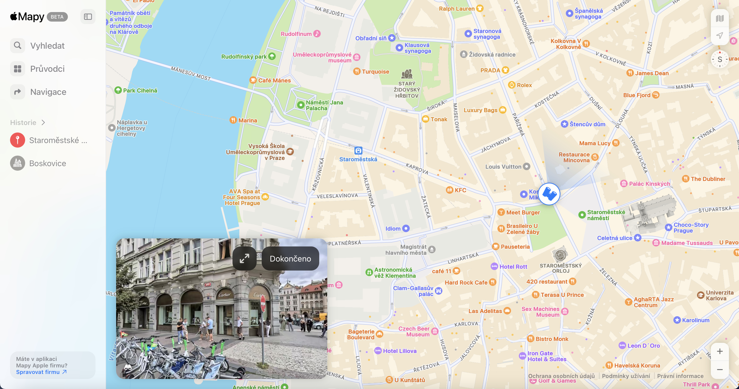 mapy bicycle rack view