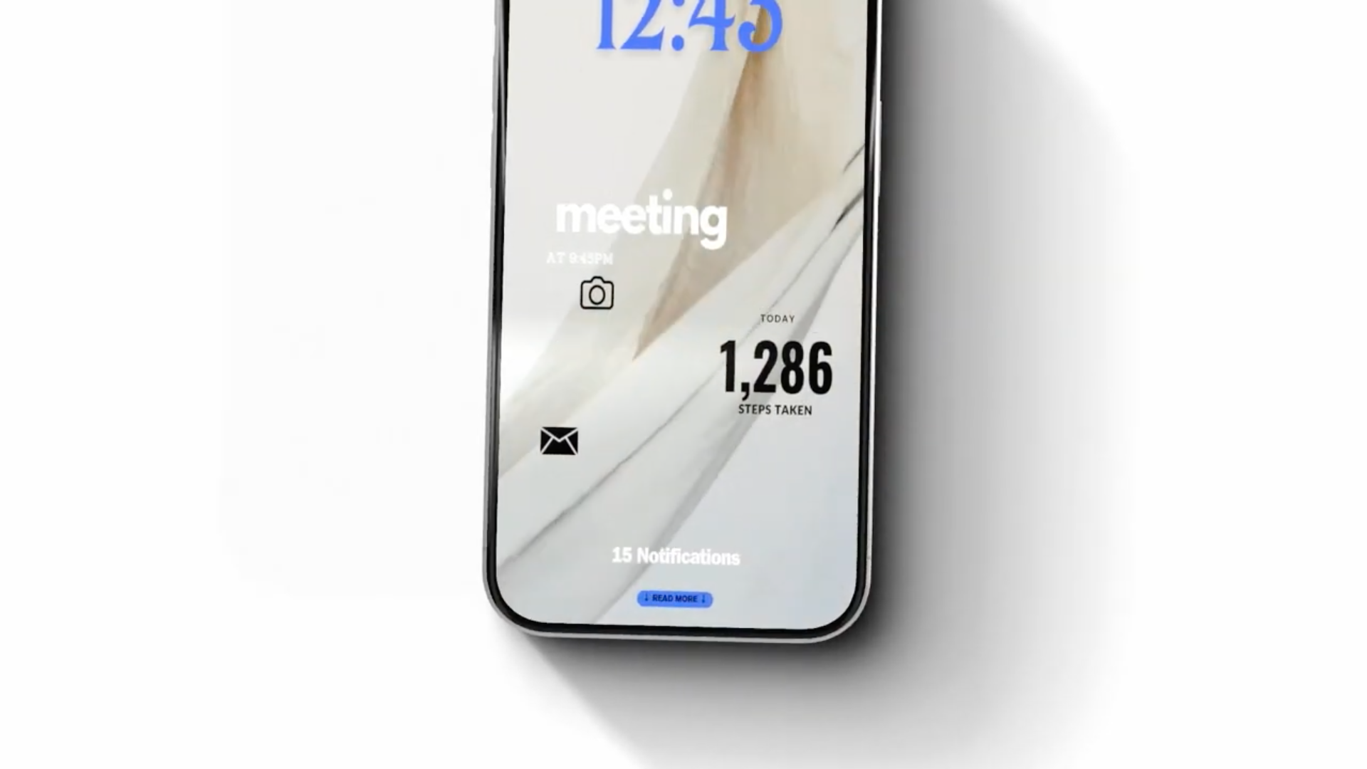 modern phone display angle