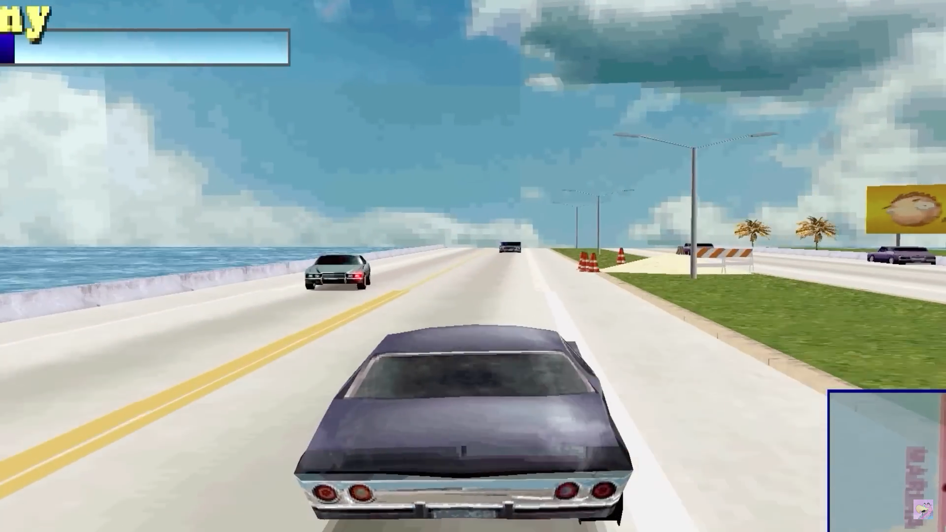 retro driving gameplay