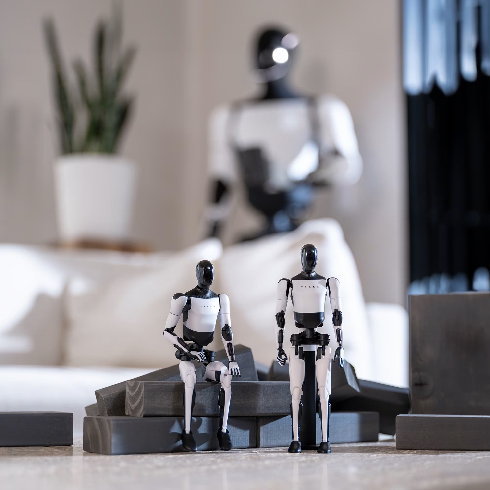 robotic figures on table