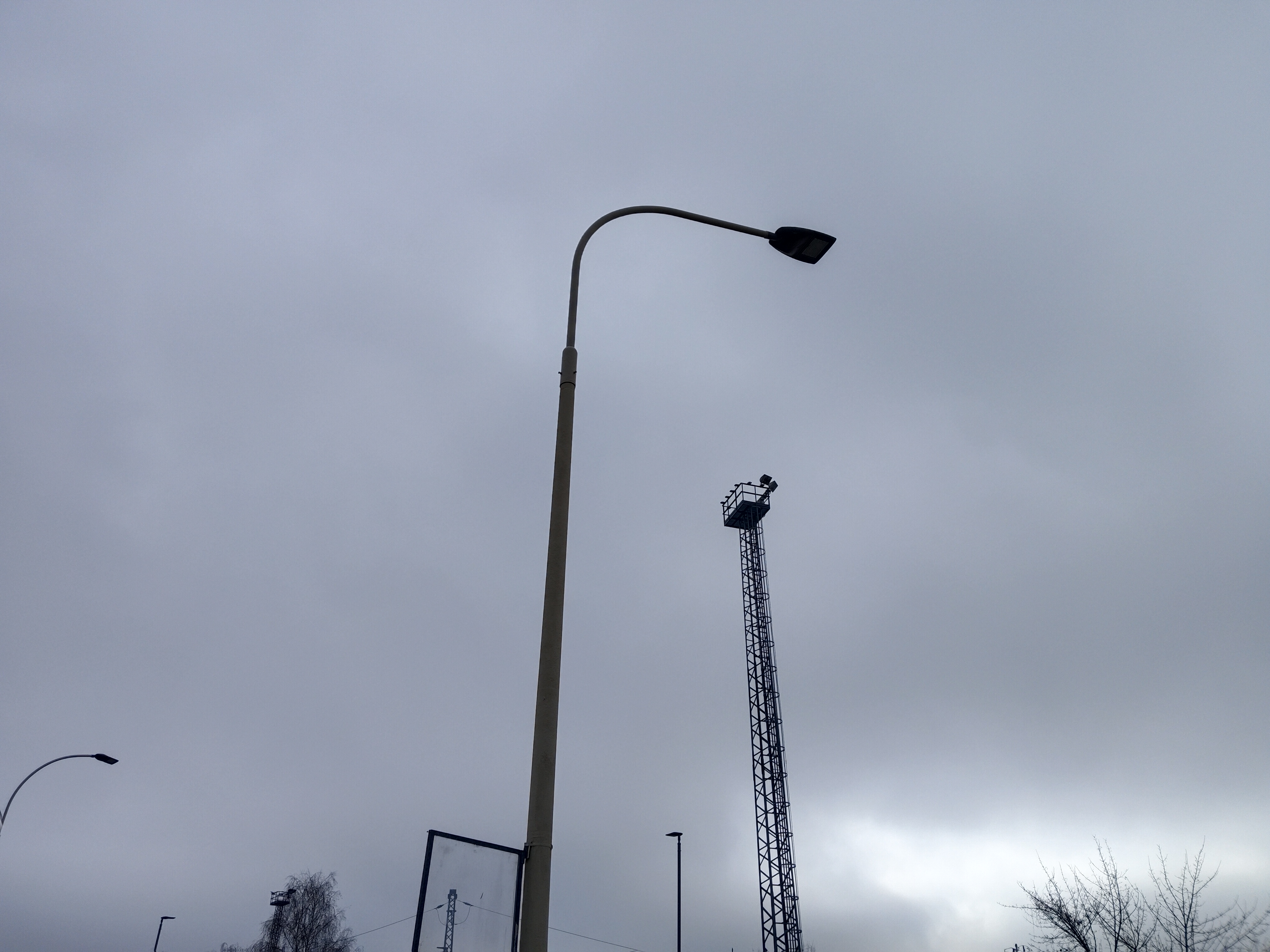 street lamp and tower