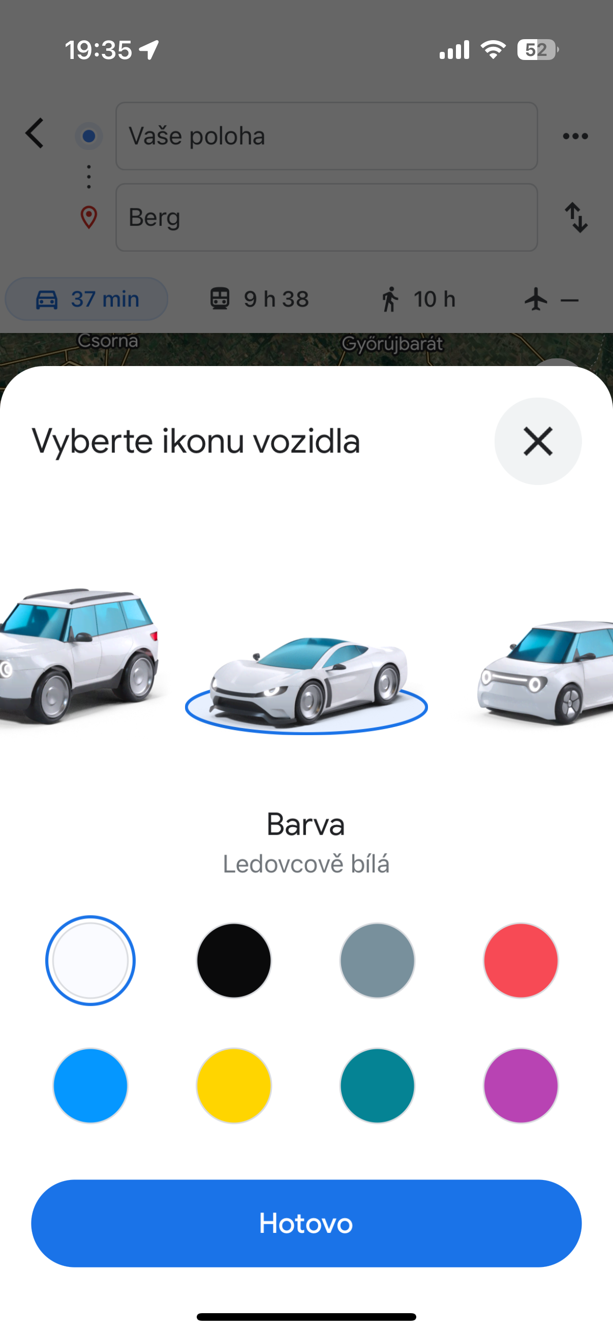 vehicle icon selection multiple