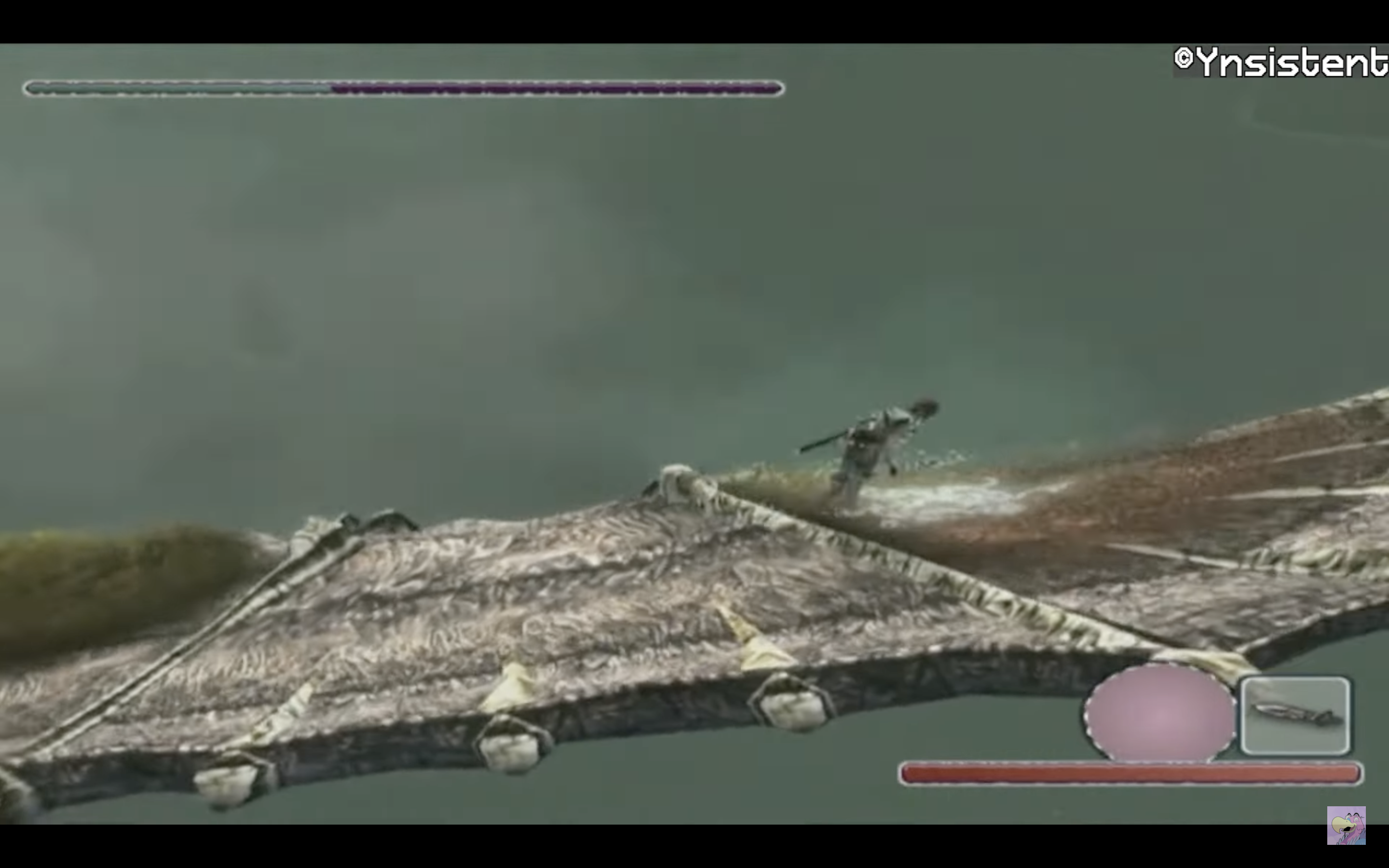 video game character on dragon