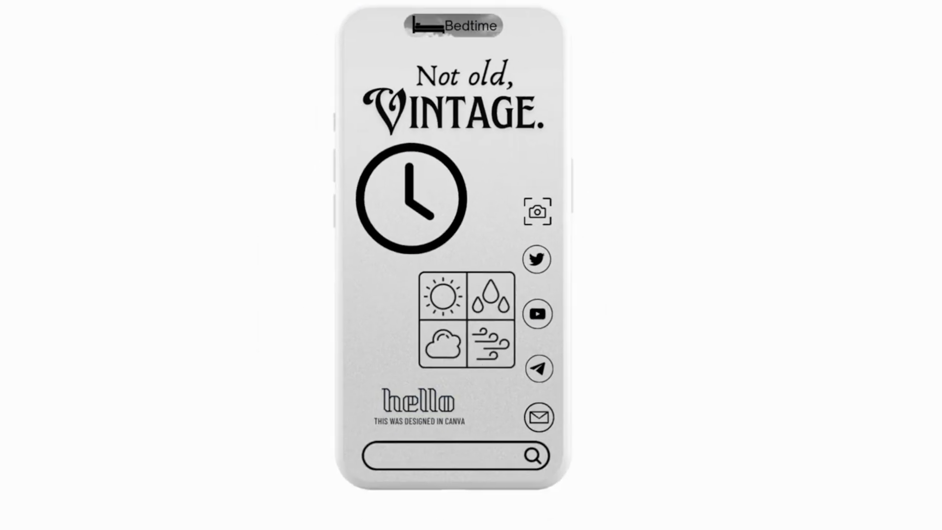 vintage phone design white