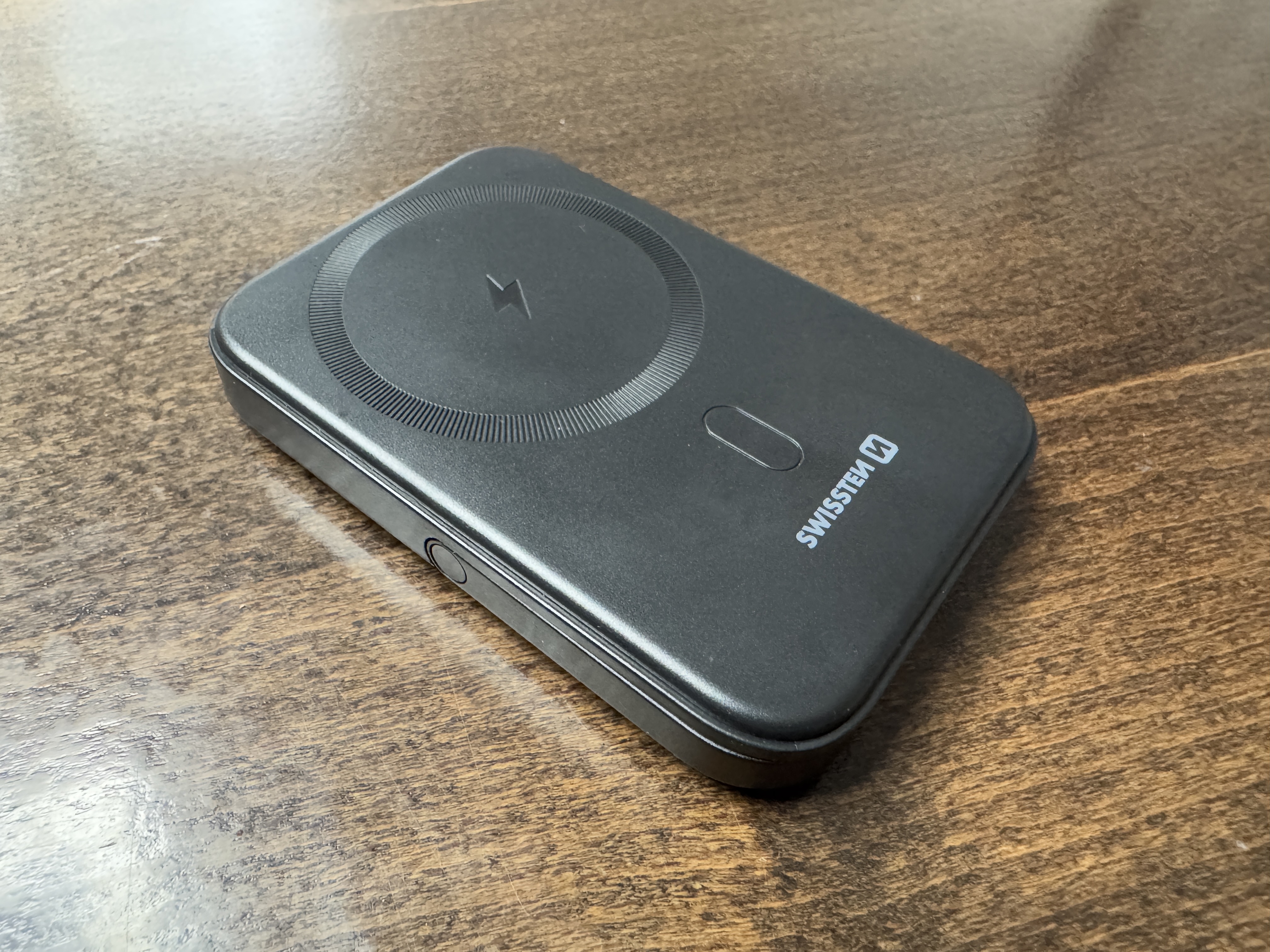 wireless charger flat on table