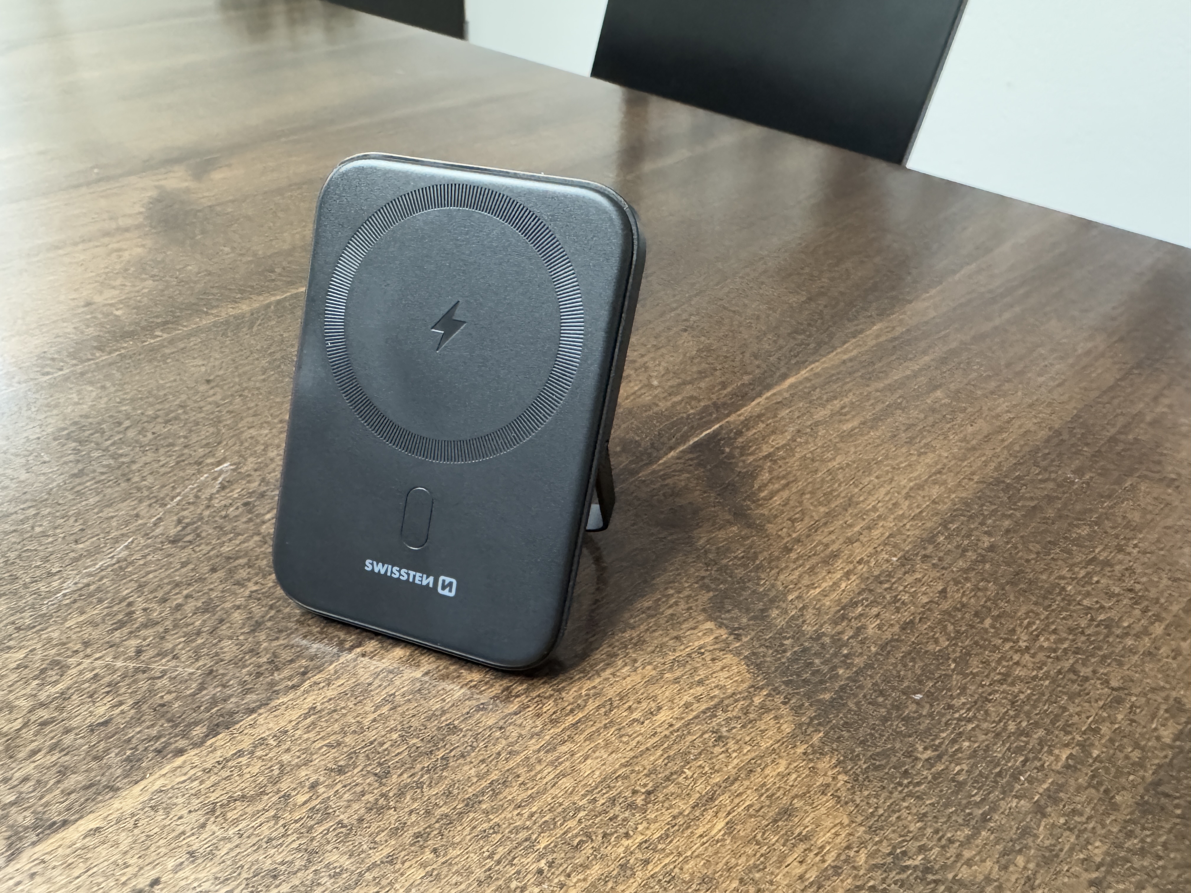 wireless charger on table
