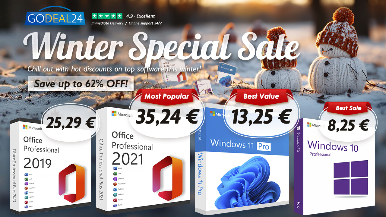 Speciální zimní výprodej softwaru je tady: Doživotní Microsoft Office Pro pouze za 15,29 €!