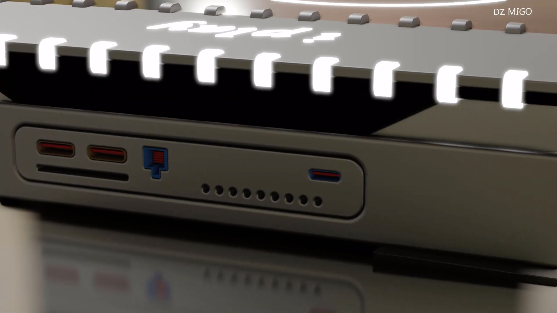 apple gaming console side view