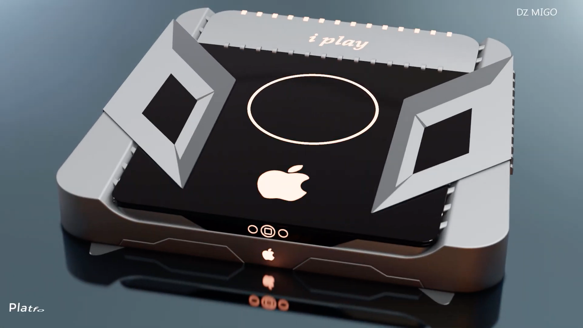 apple gaming console top view