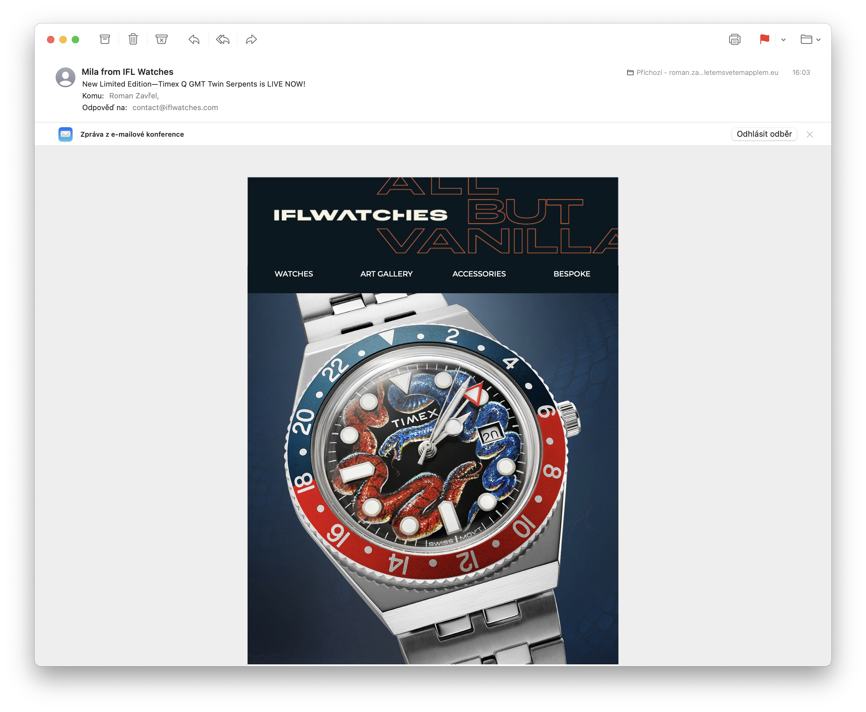 email watch advertisement