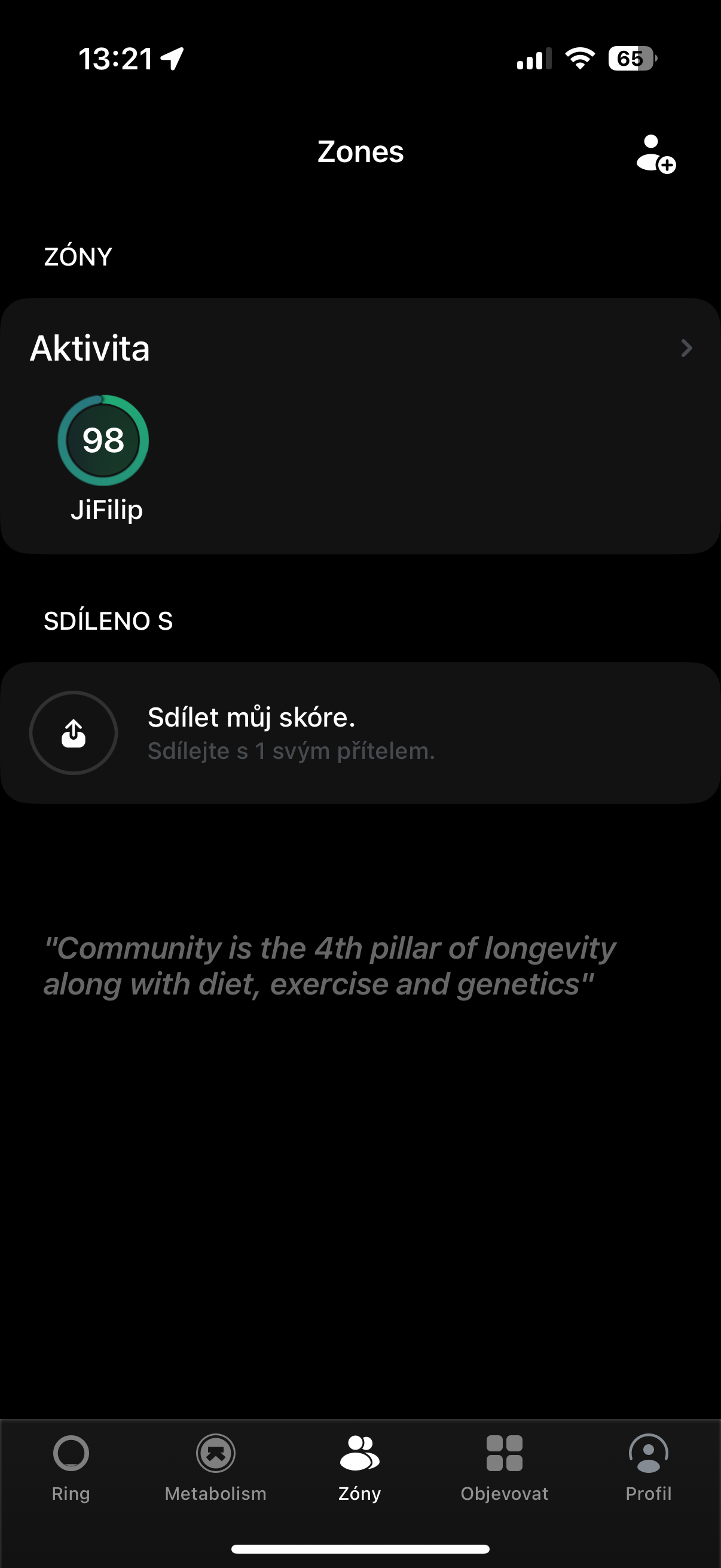 fitness app activity score