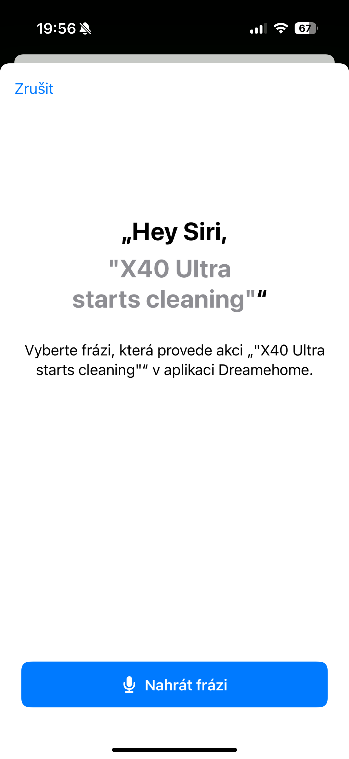 hey siri starts cleaning