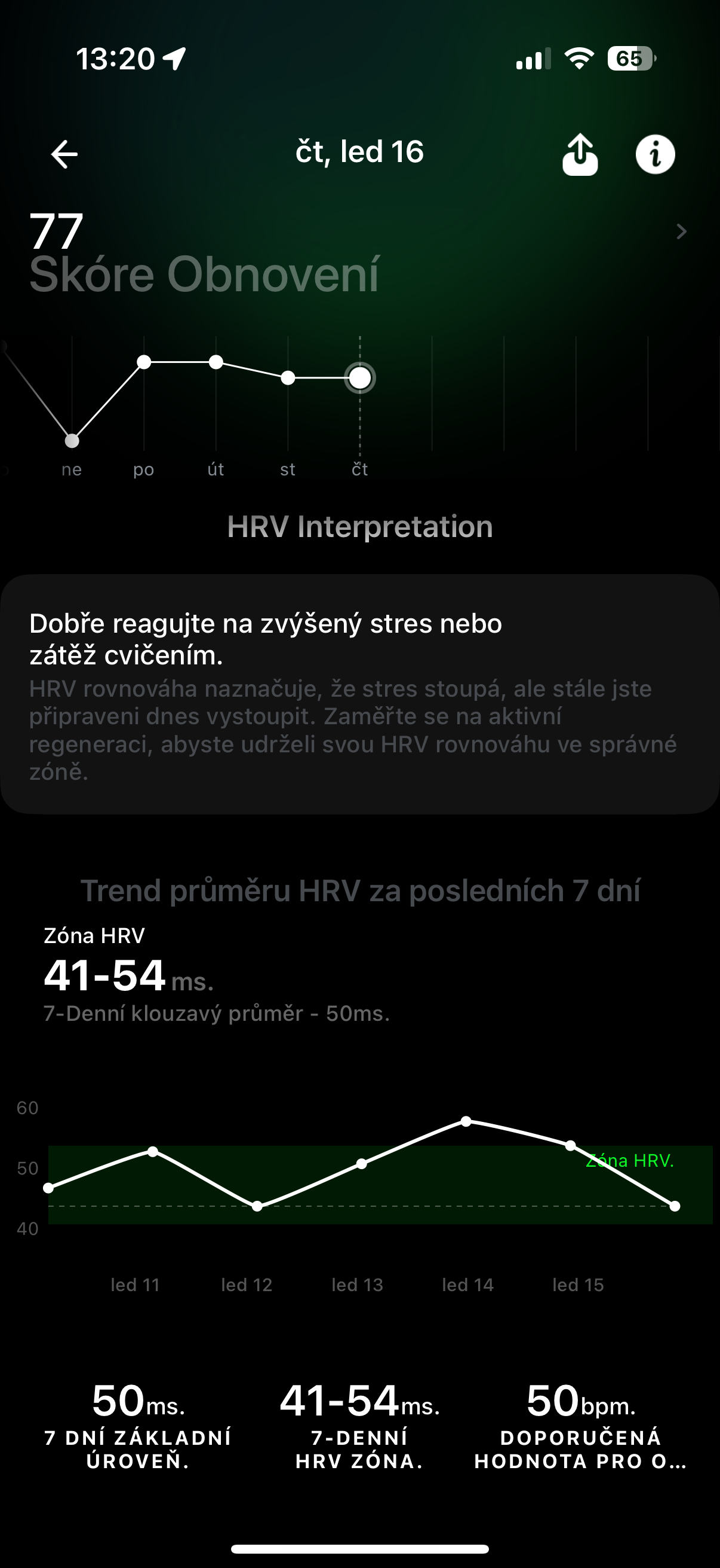hrv interpretation trend