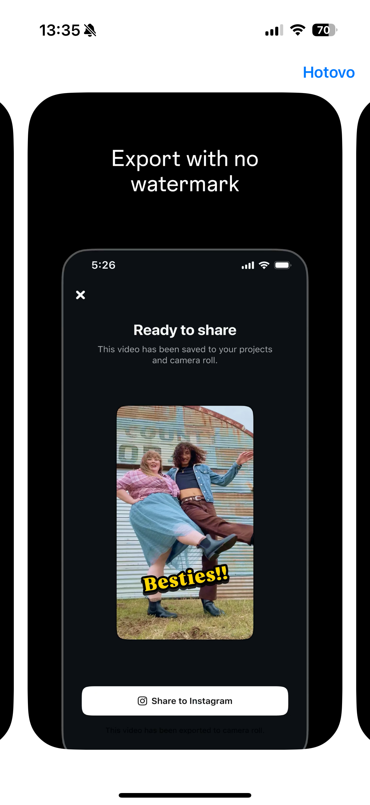 instagram export options