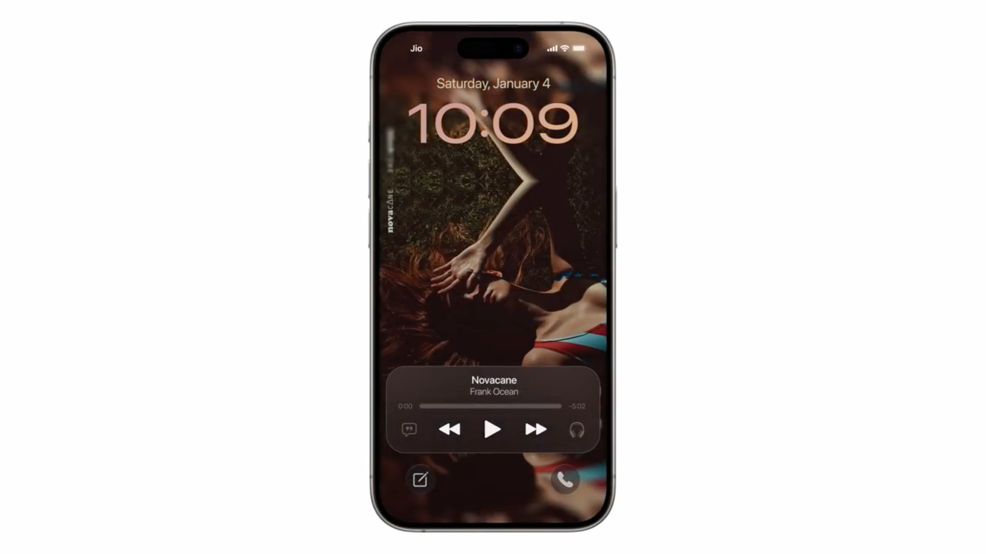 iphone lock screen music player