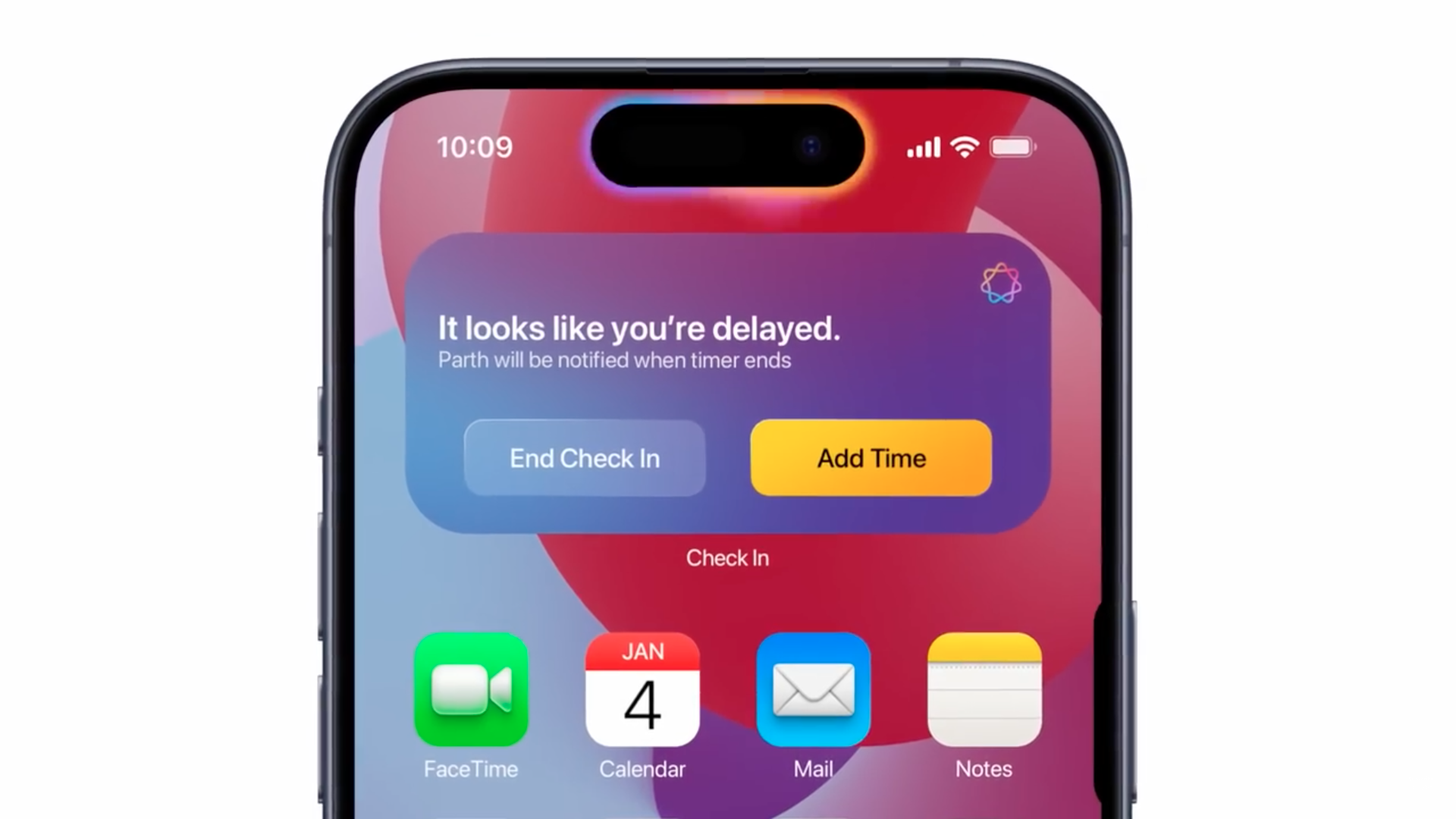 iphone notification check in