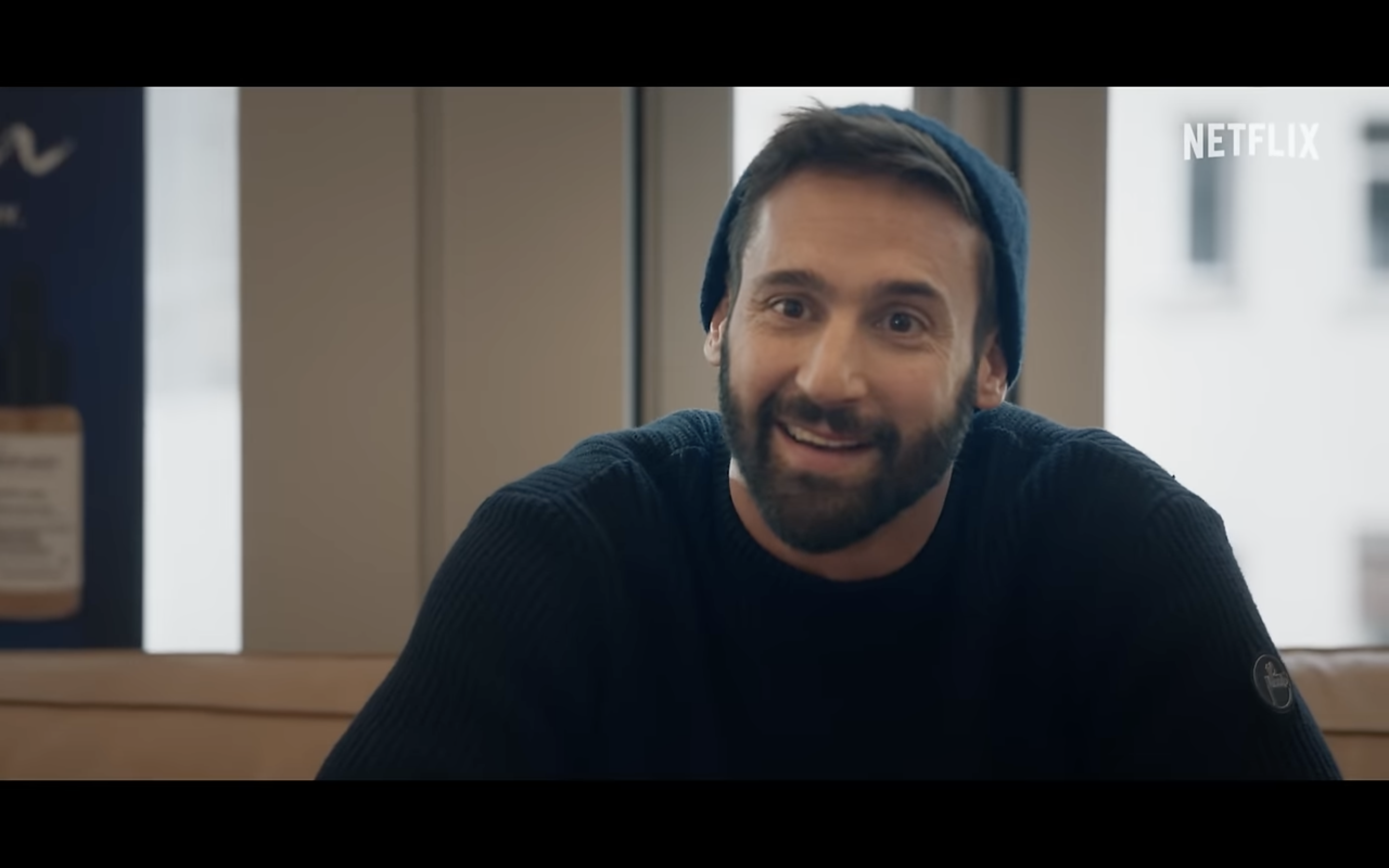 man smiling netflix scene