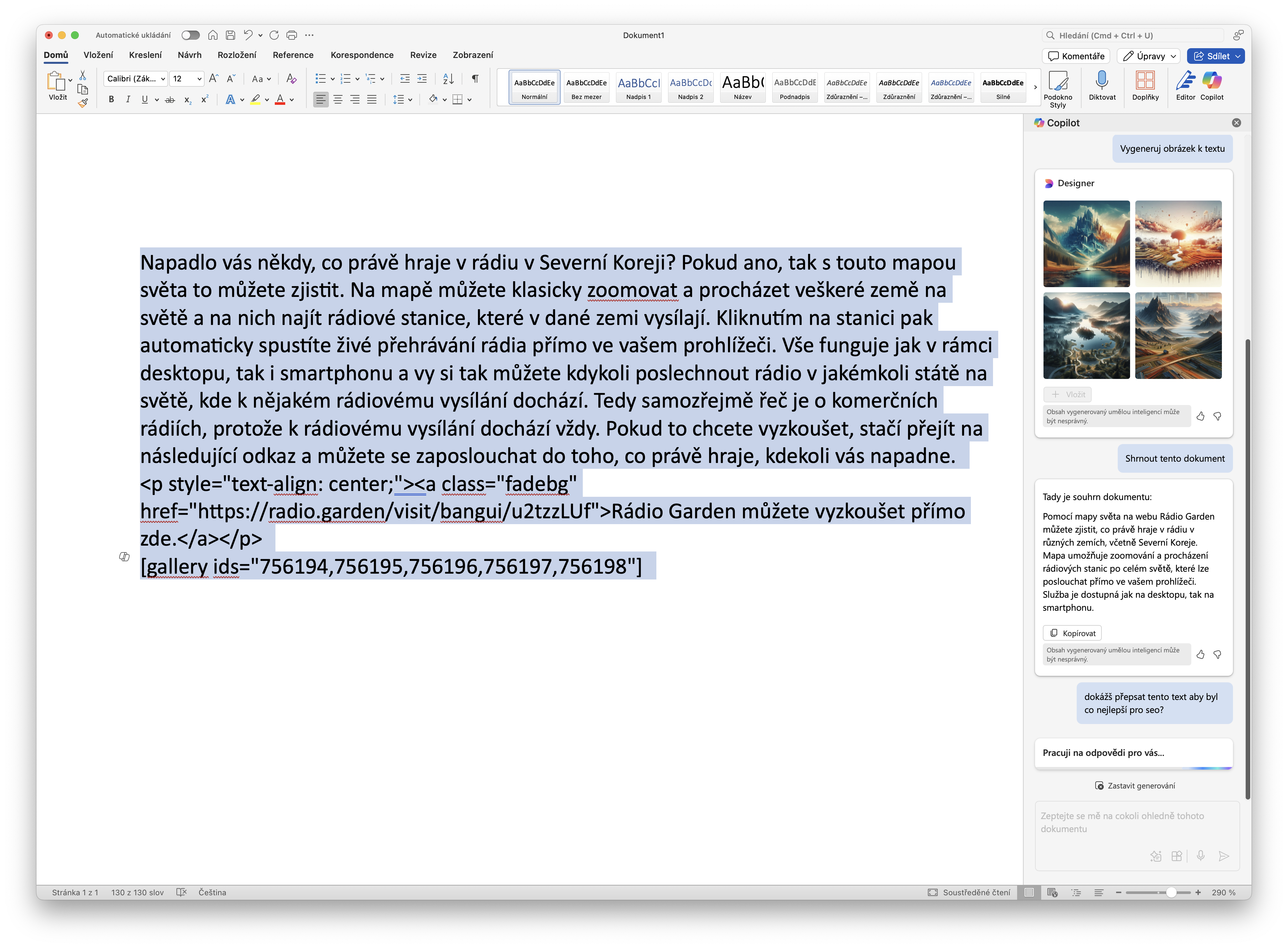 microsoft word copilot images