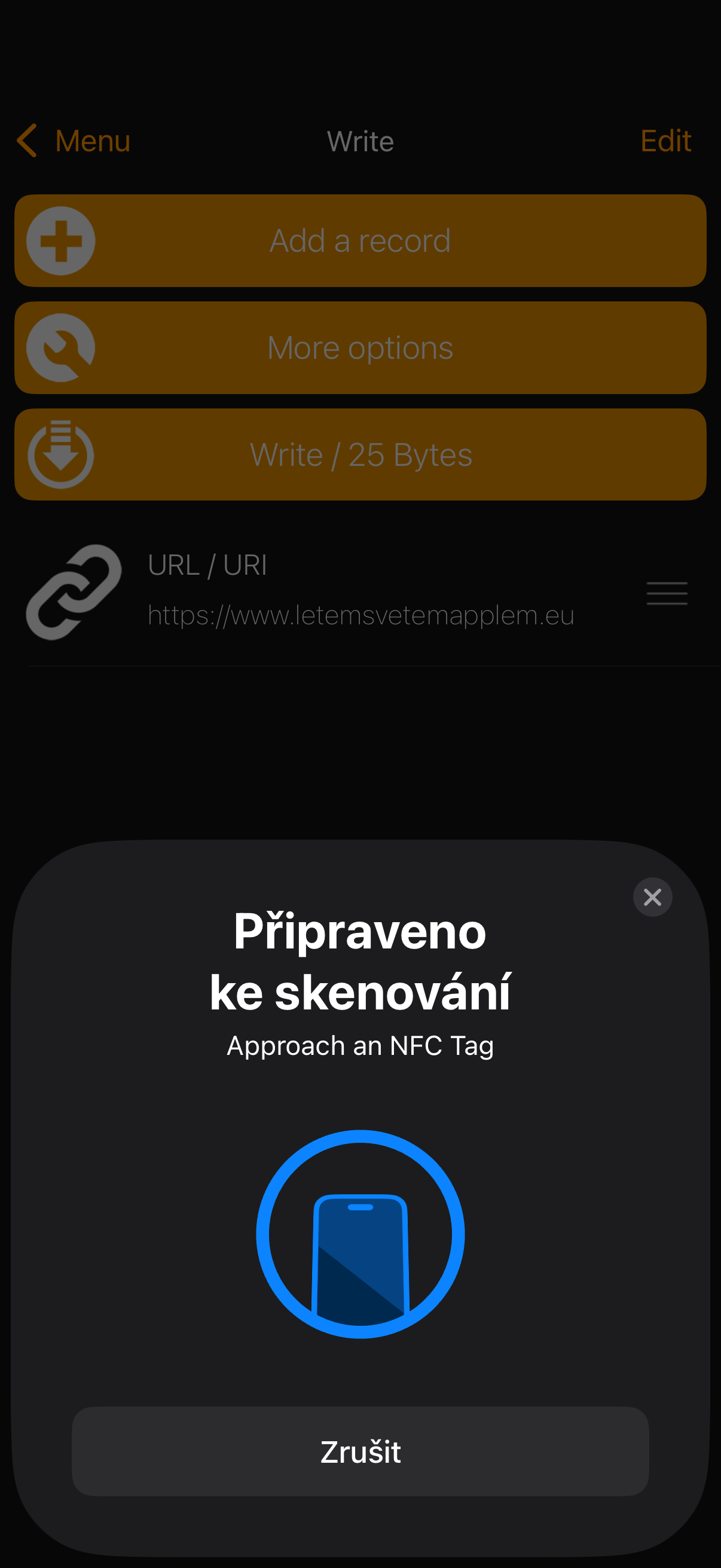 nfc tools nfc tag scan