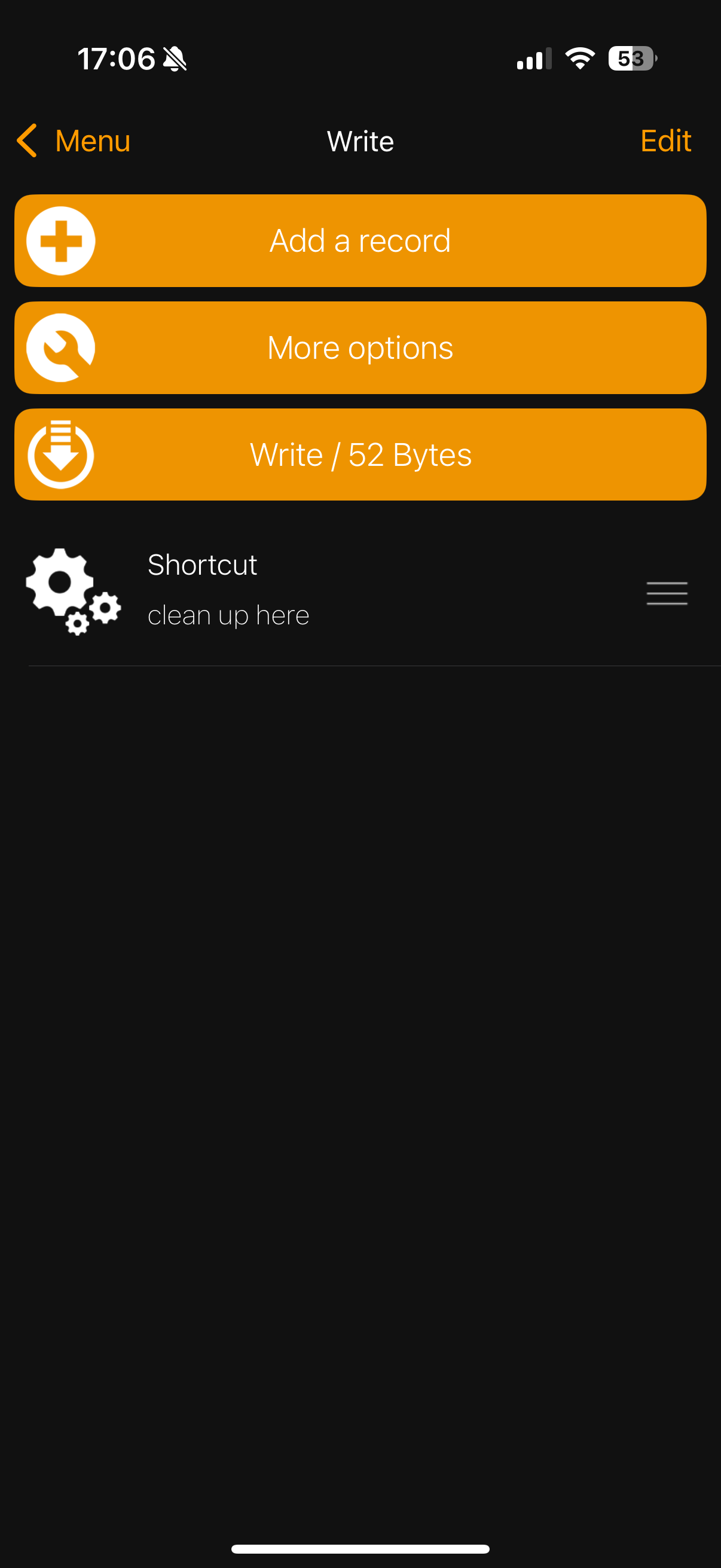 nfc tools write options