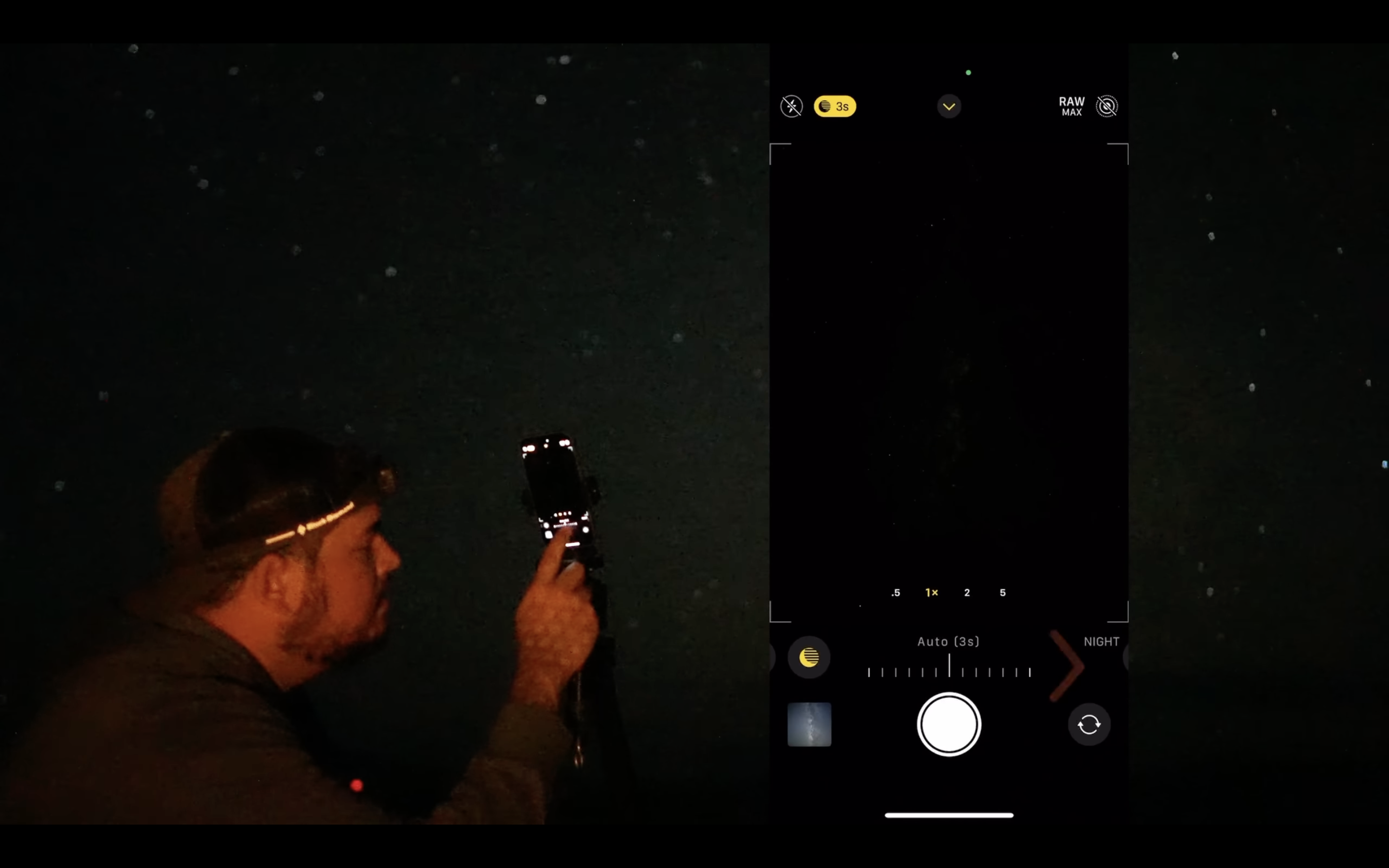 night photography with smartphone