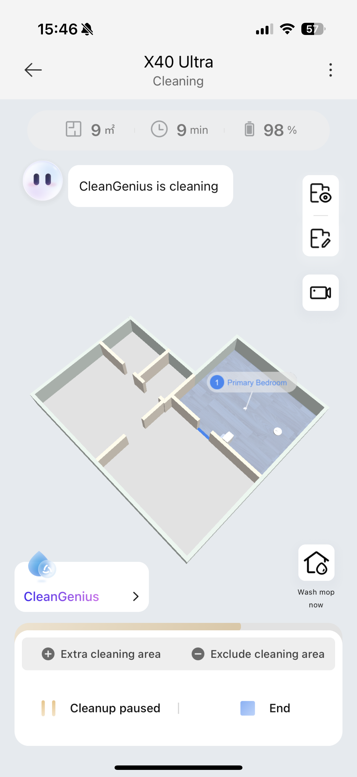 robot vacuum cleaning map 3d