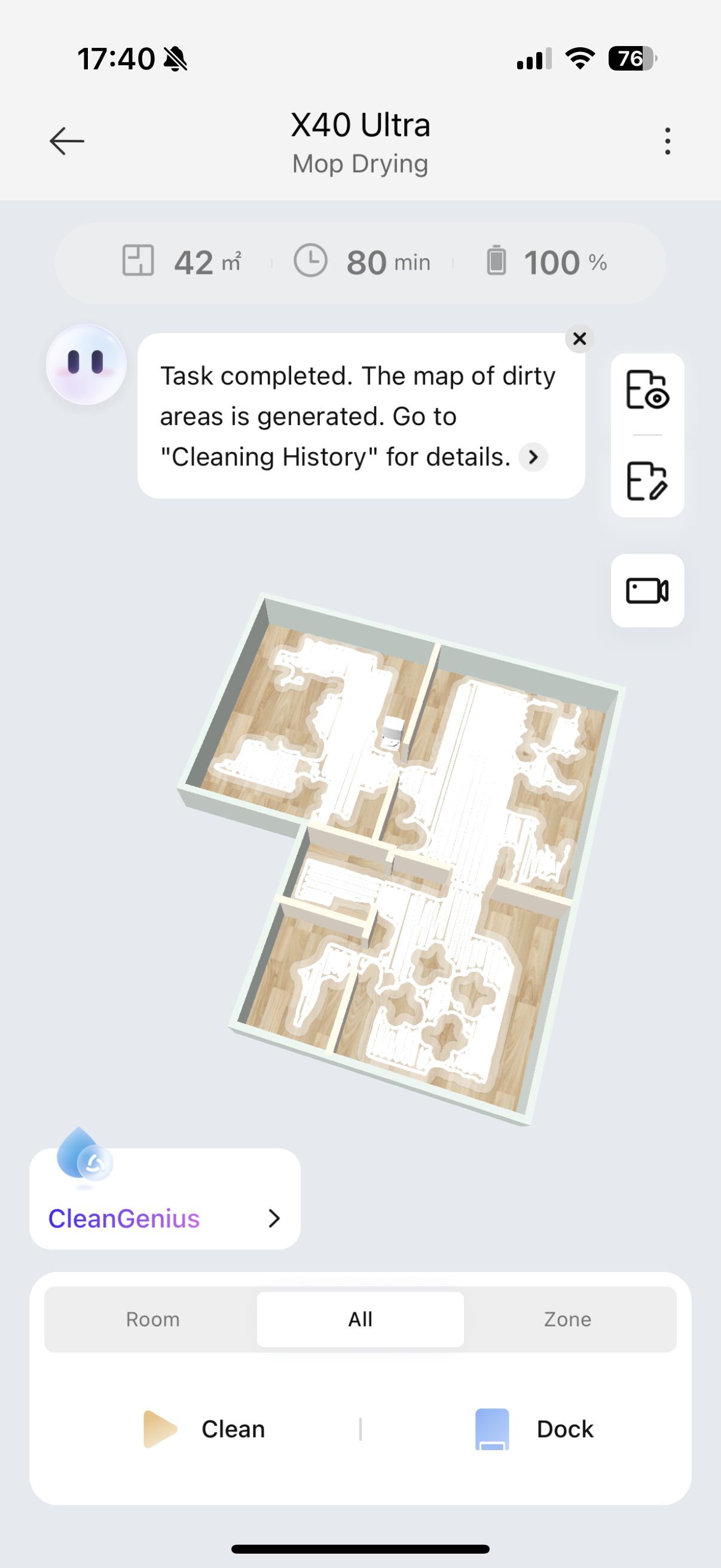 robot vacuum mop drying