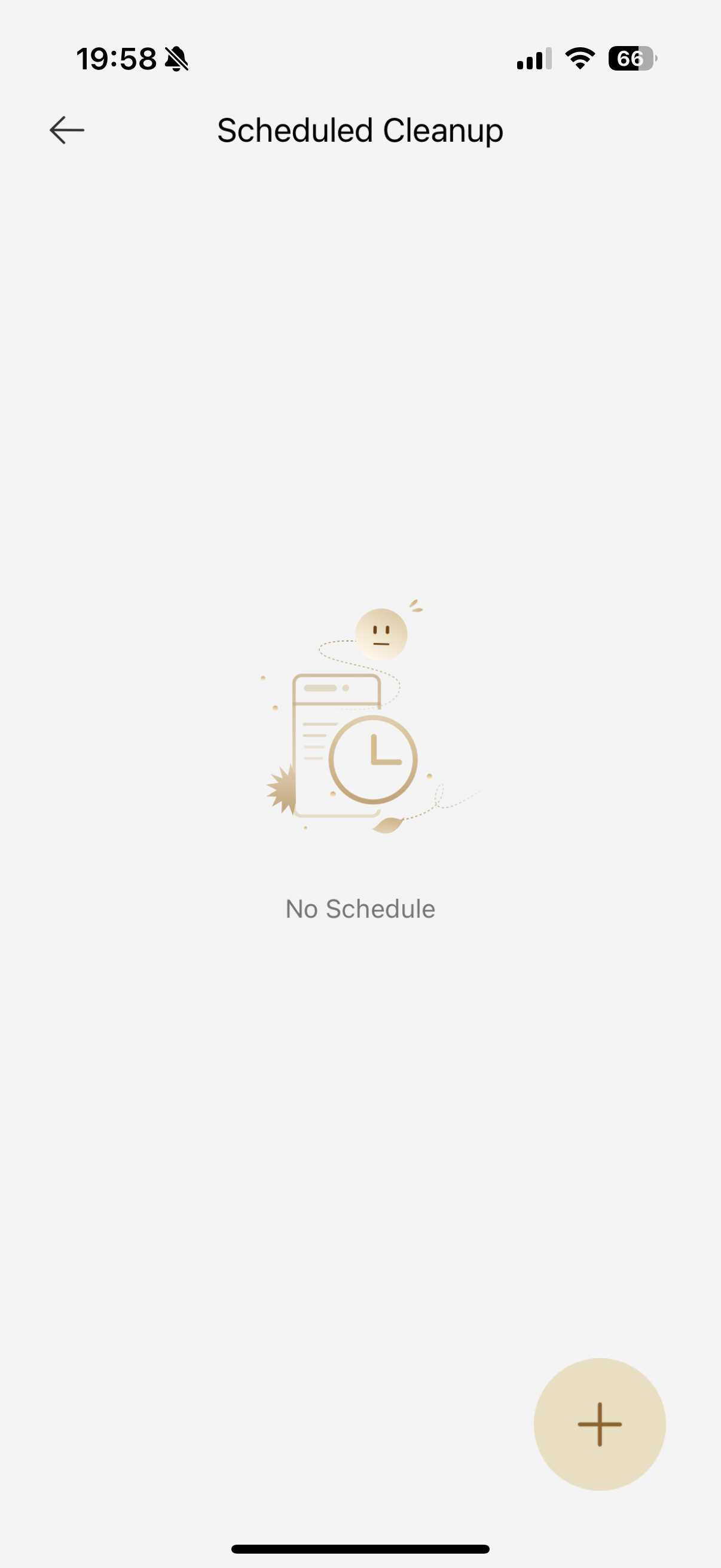 scheduled cleanup no schedule