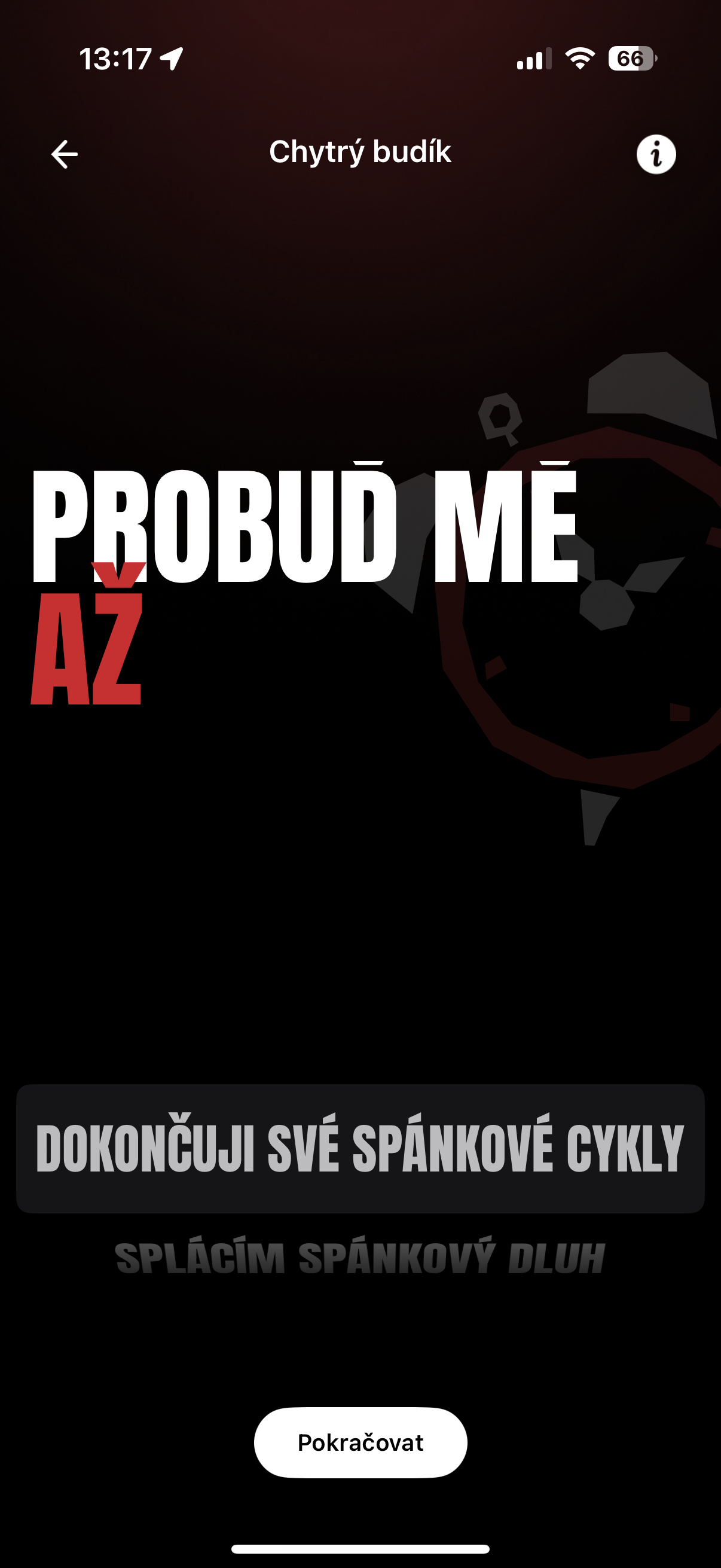 smart alarm interface