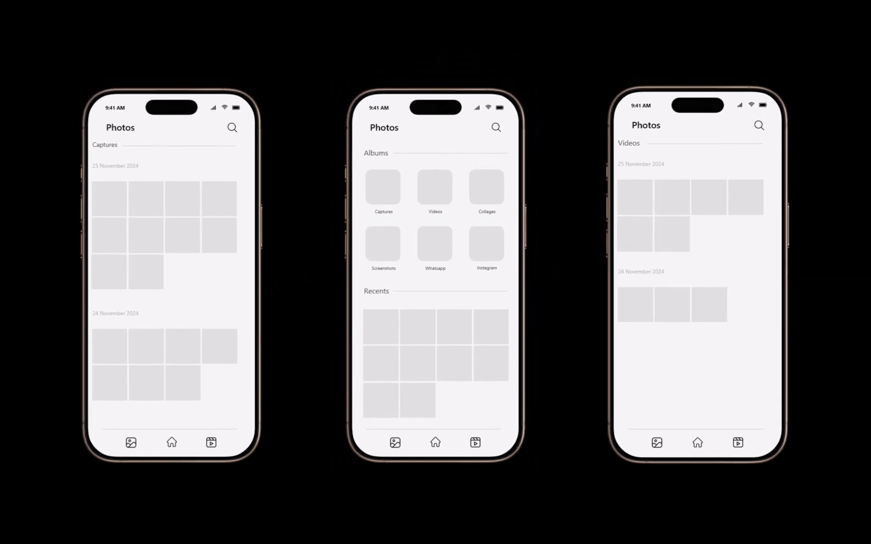 smartphone photo gallery layout