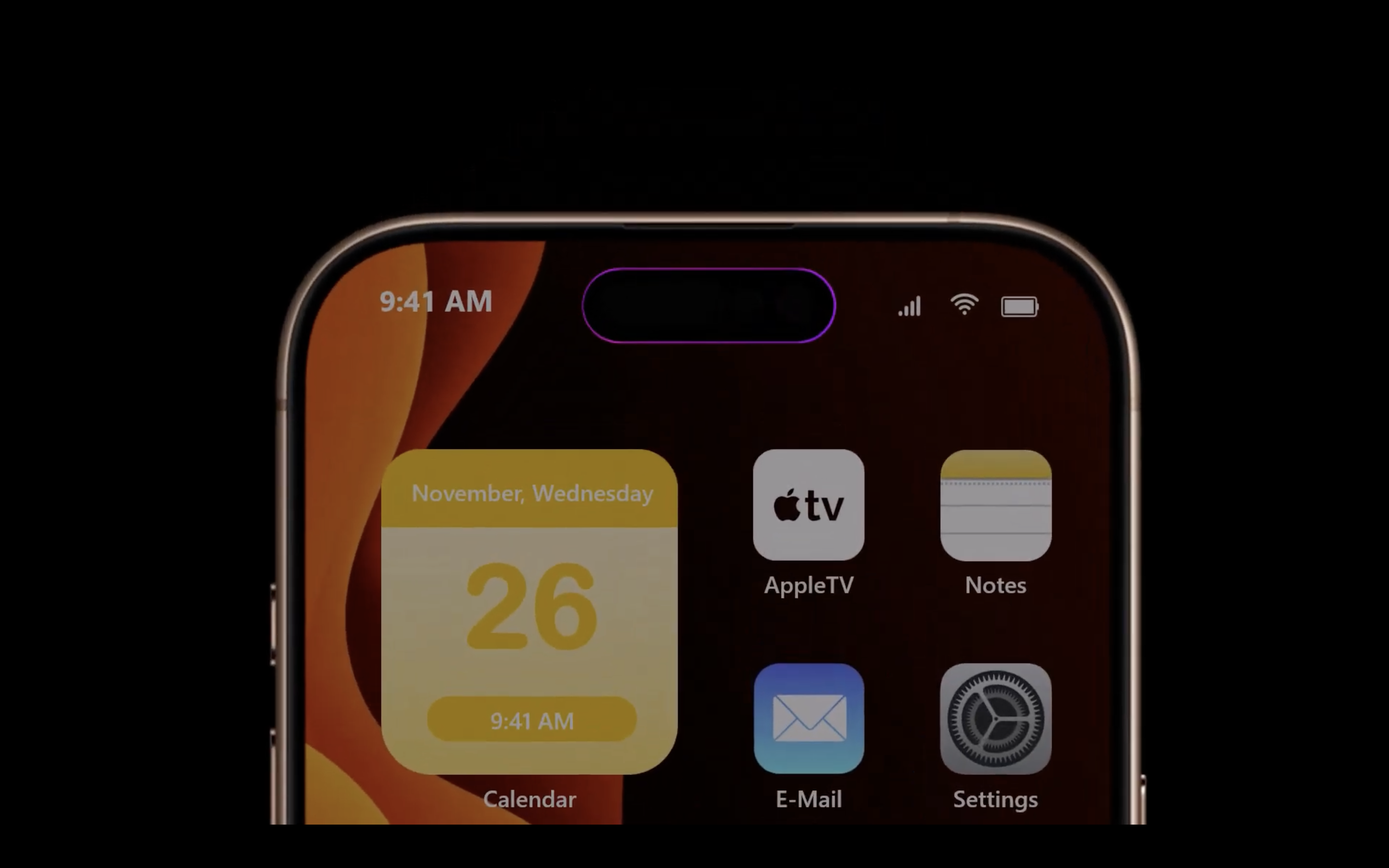 smartphone top screen icons