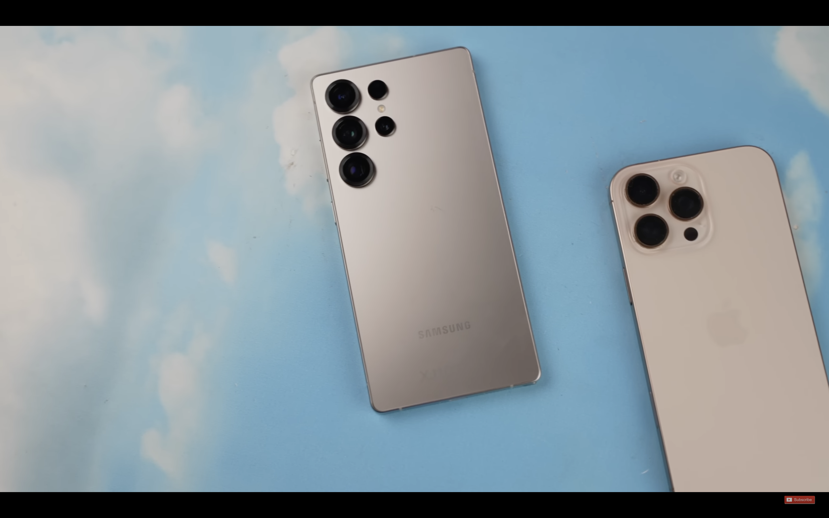 smartphones on blue background