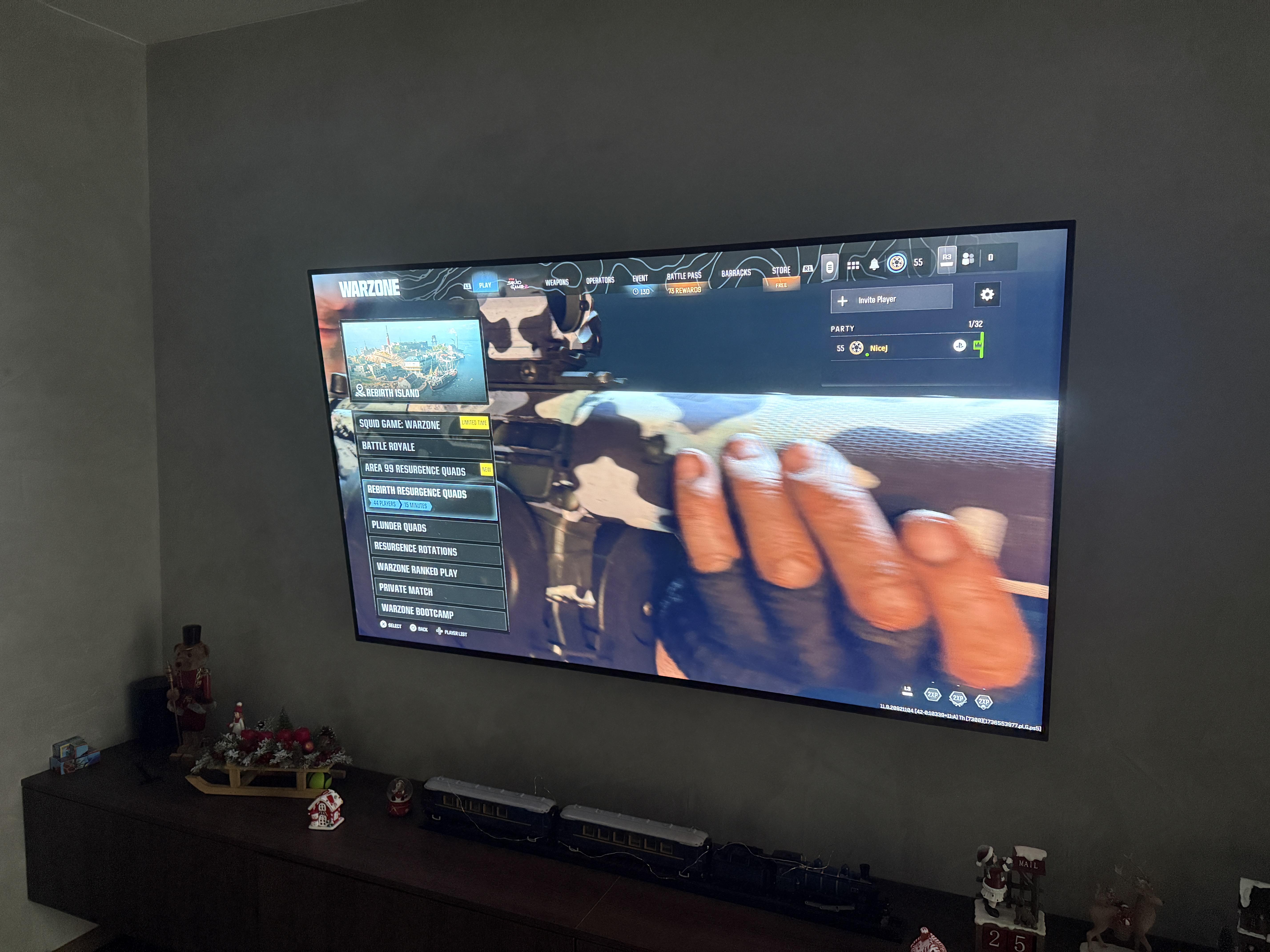 television screen gameplay