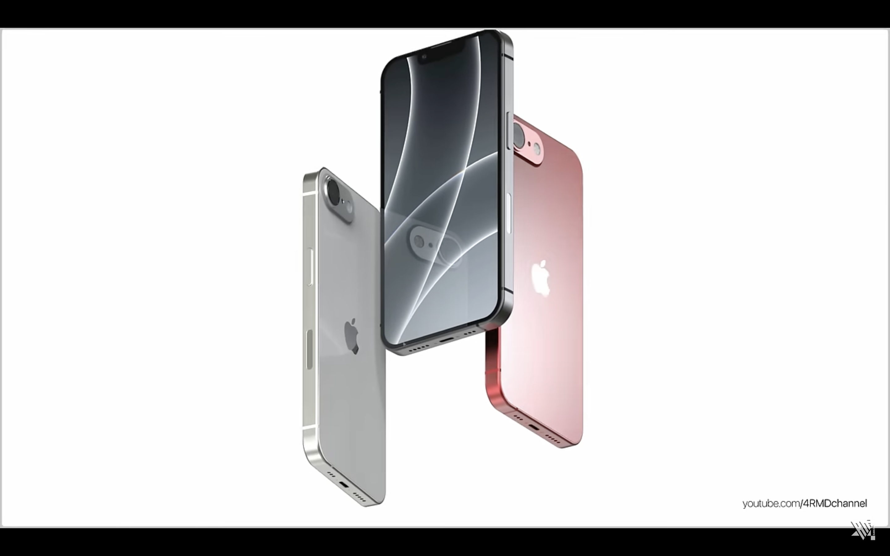 three smartphones floating