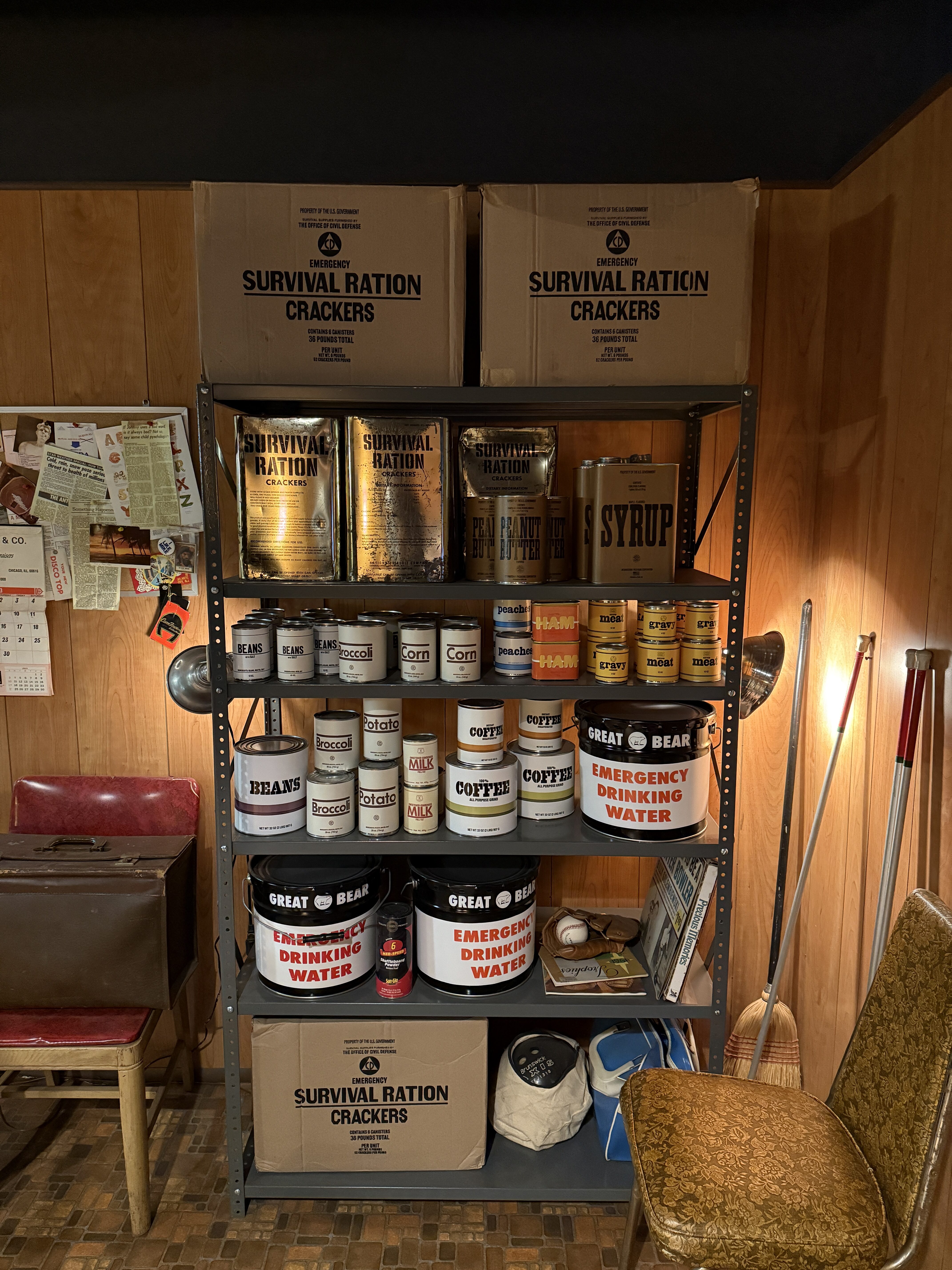 Emergency Survival Ration Display – Cold War Food Storage Exhibit in NYC Museum
