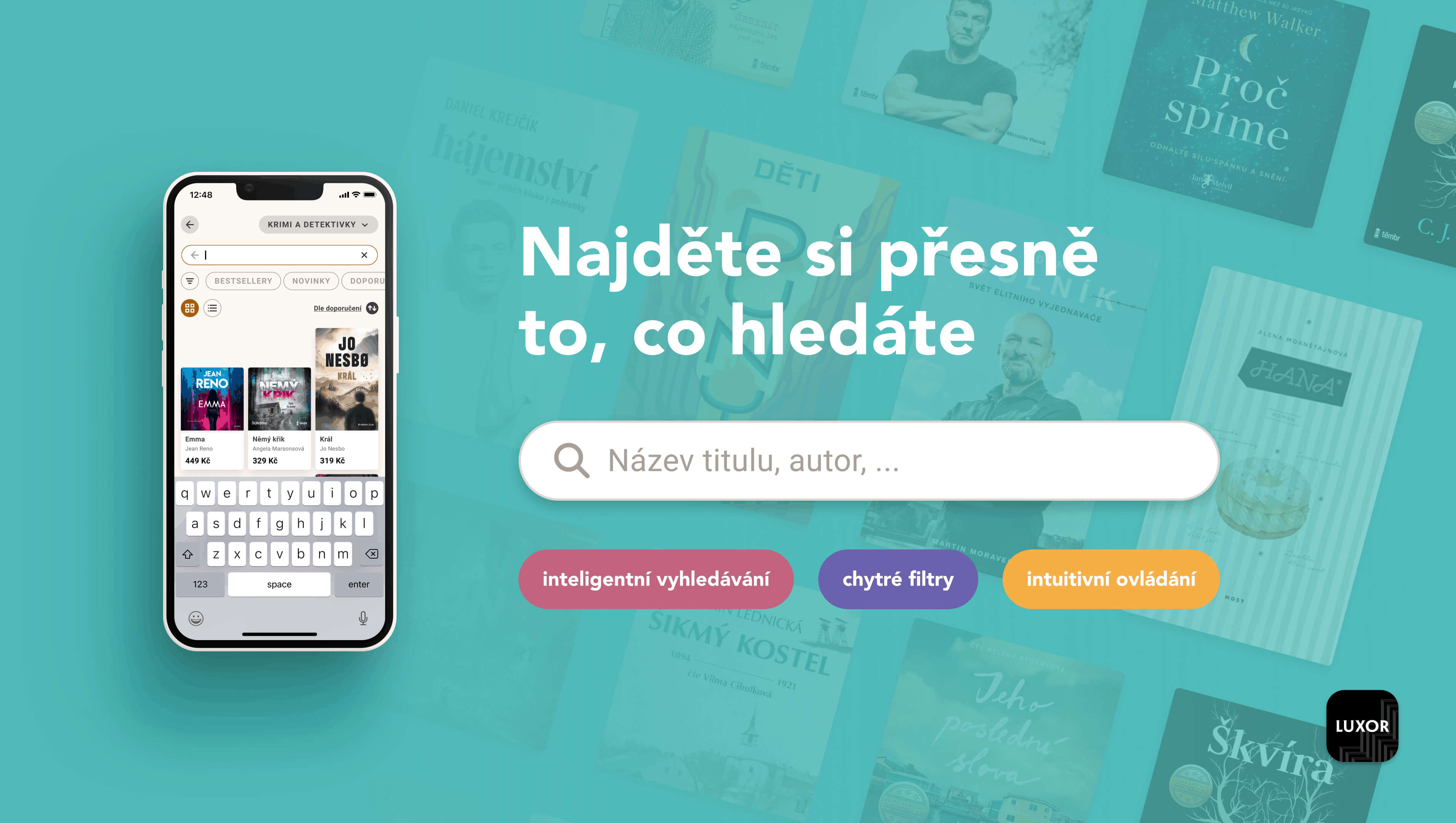 Vyhledavani v aplikaci MujLuxor