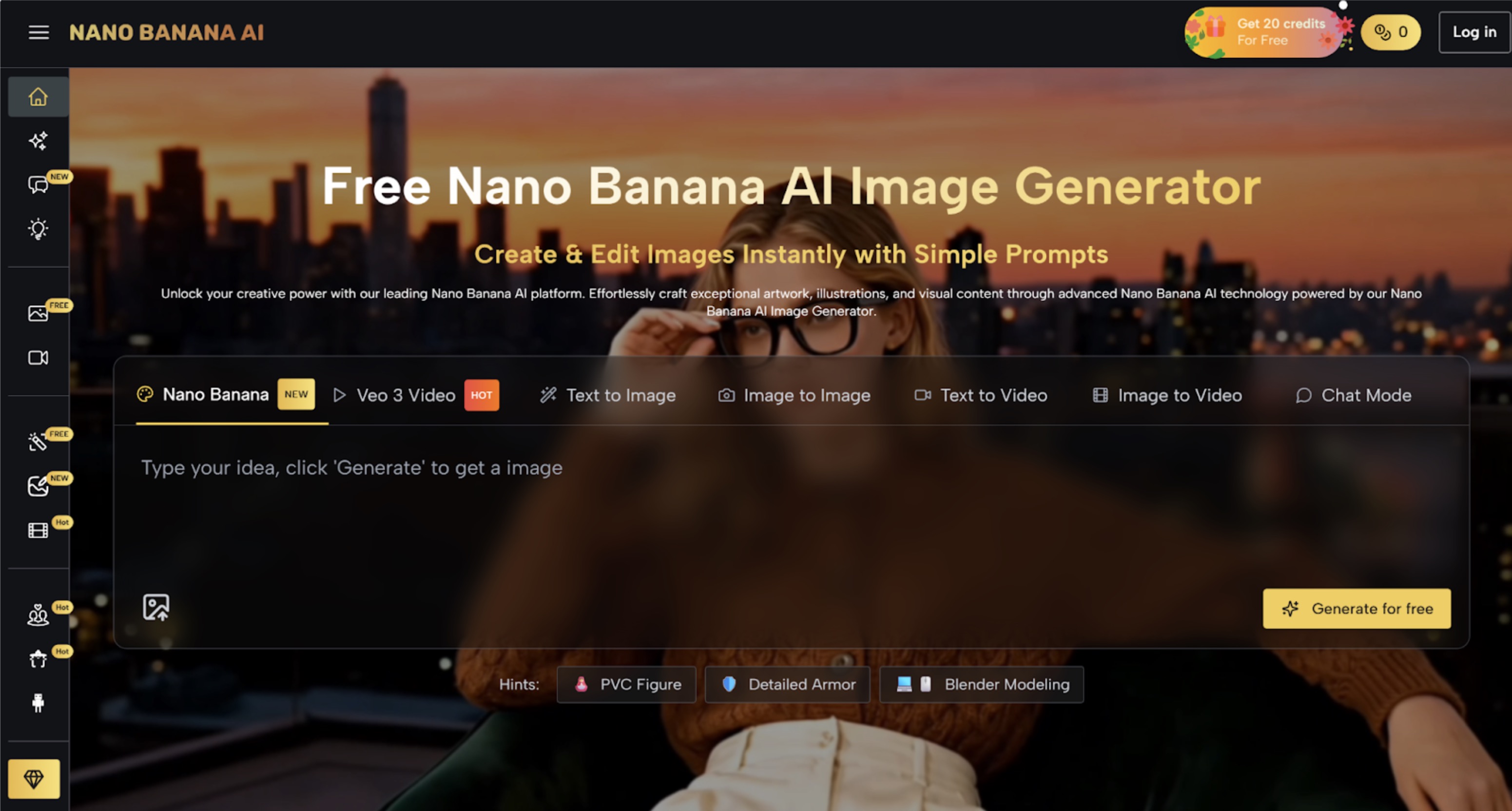 BananaImg – bezplatný AI generátor obrázků pro každého