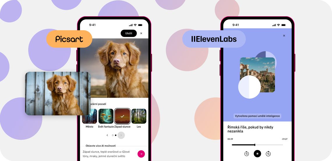 Magenta AI – ElevenLabs + Picsart