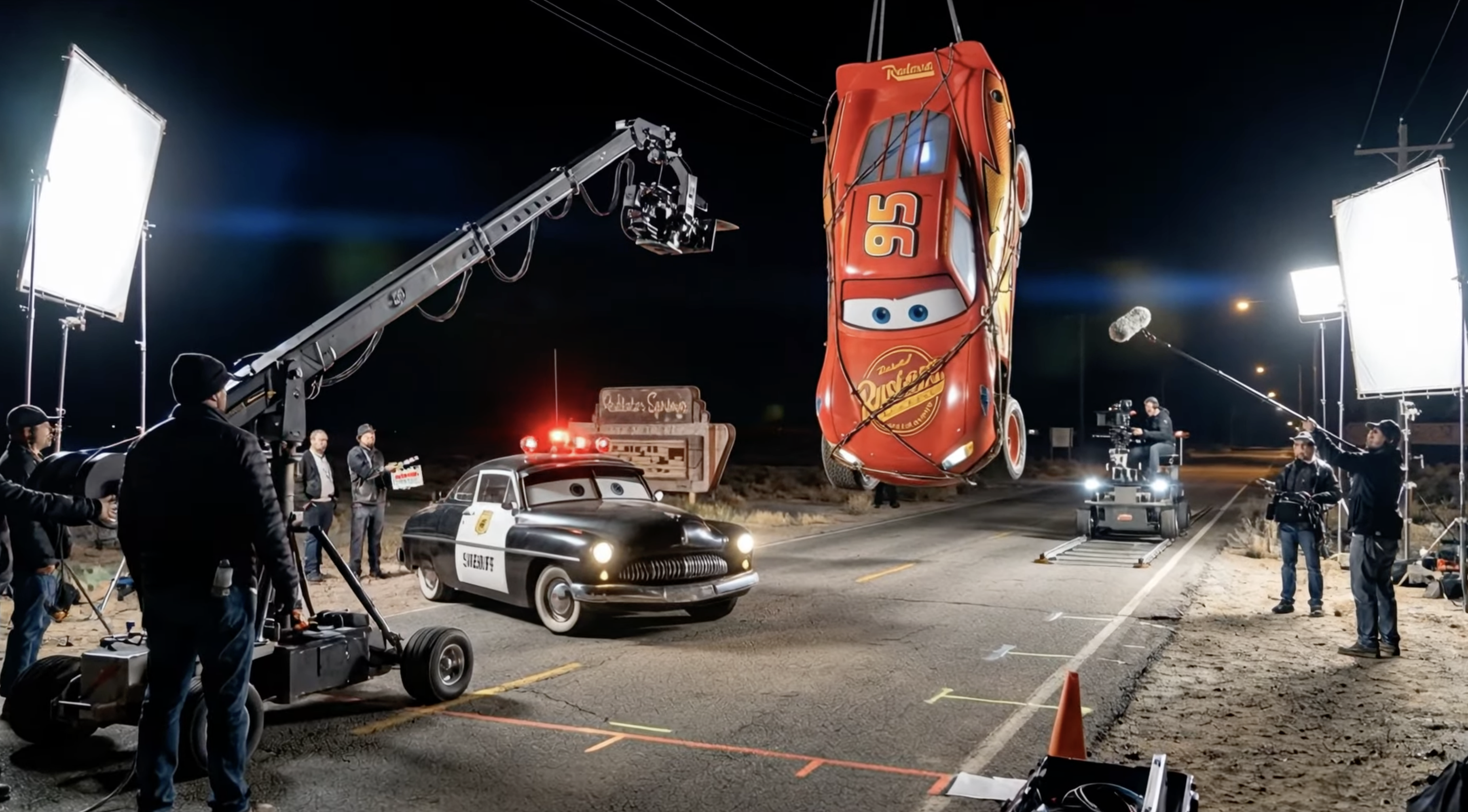 cars movie filmed in real life