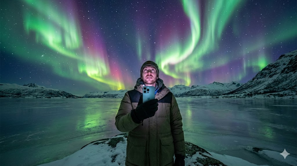 Jak co nejlépe vyfotit polární záři na mobil