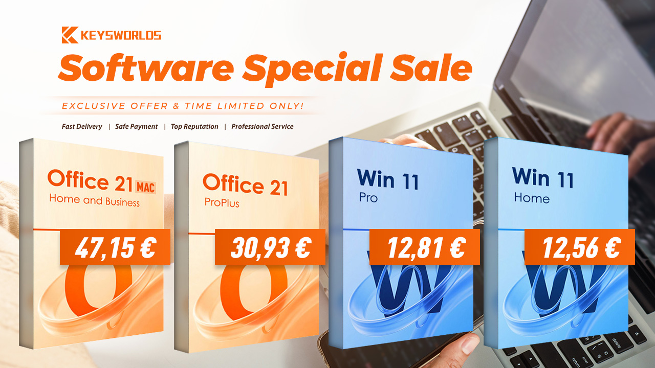 Keysworlds nyní nabízí dodatečnou slevu 25 % na klíče Office a WinOS! Všechny originální klíče MS jsou k dispozici po omezenou dobu